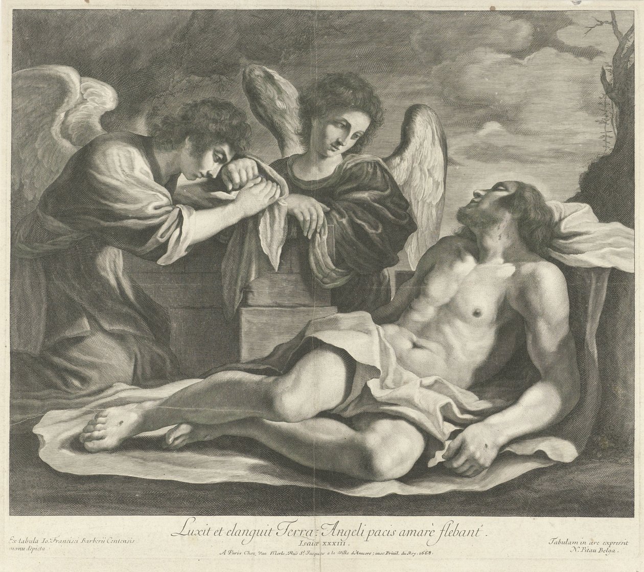 Lamentação de Cristo pelos anjos de Nicolas Pitau (I)