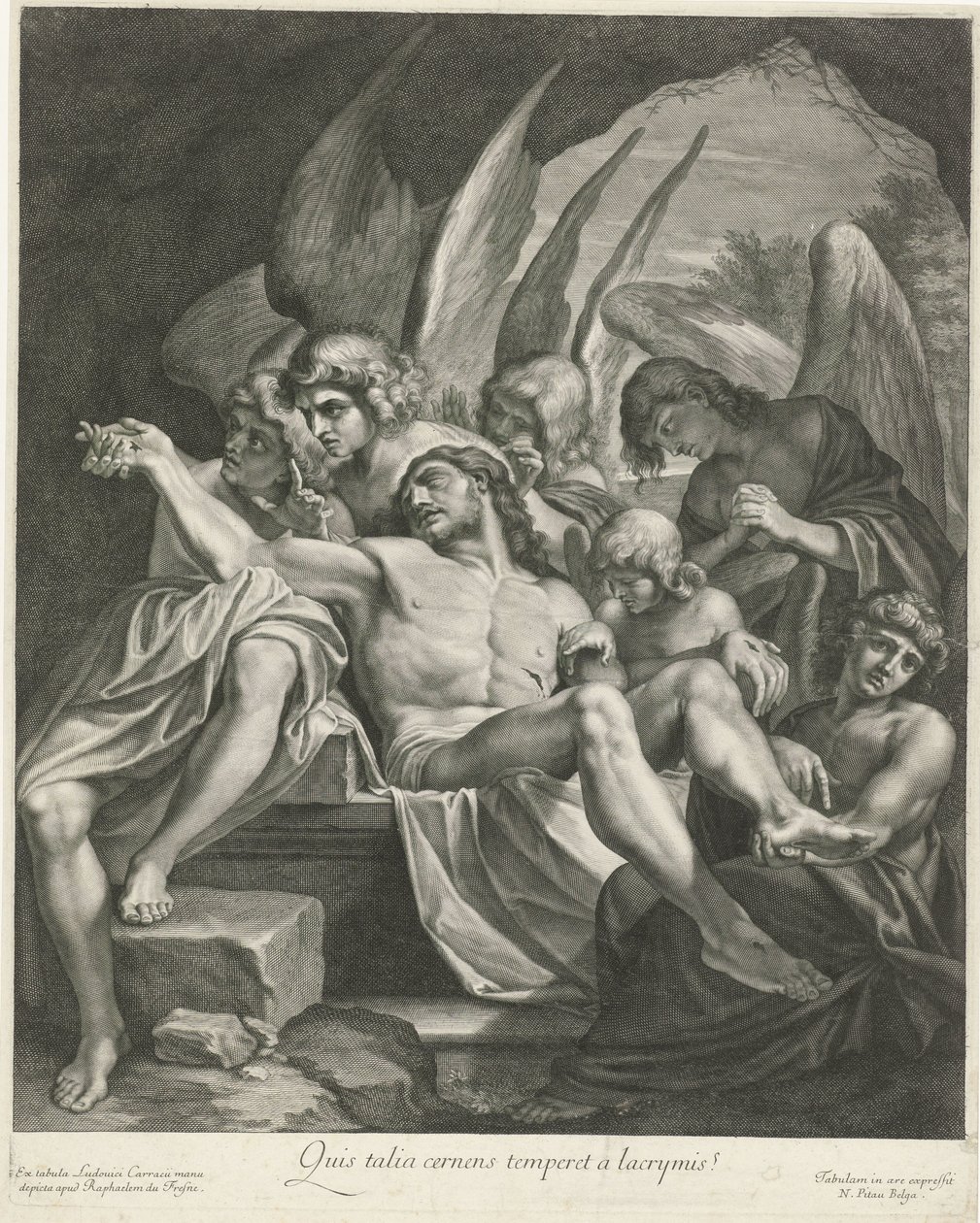 O sepultamento de Cristo pelos anjos de Nicolas Pitau (I)