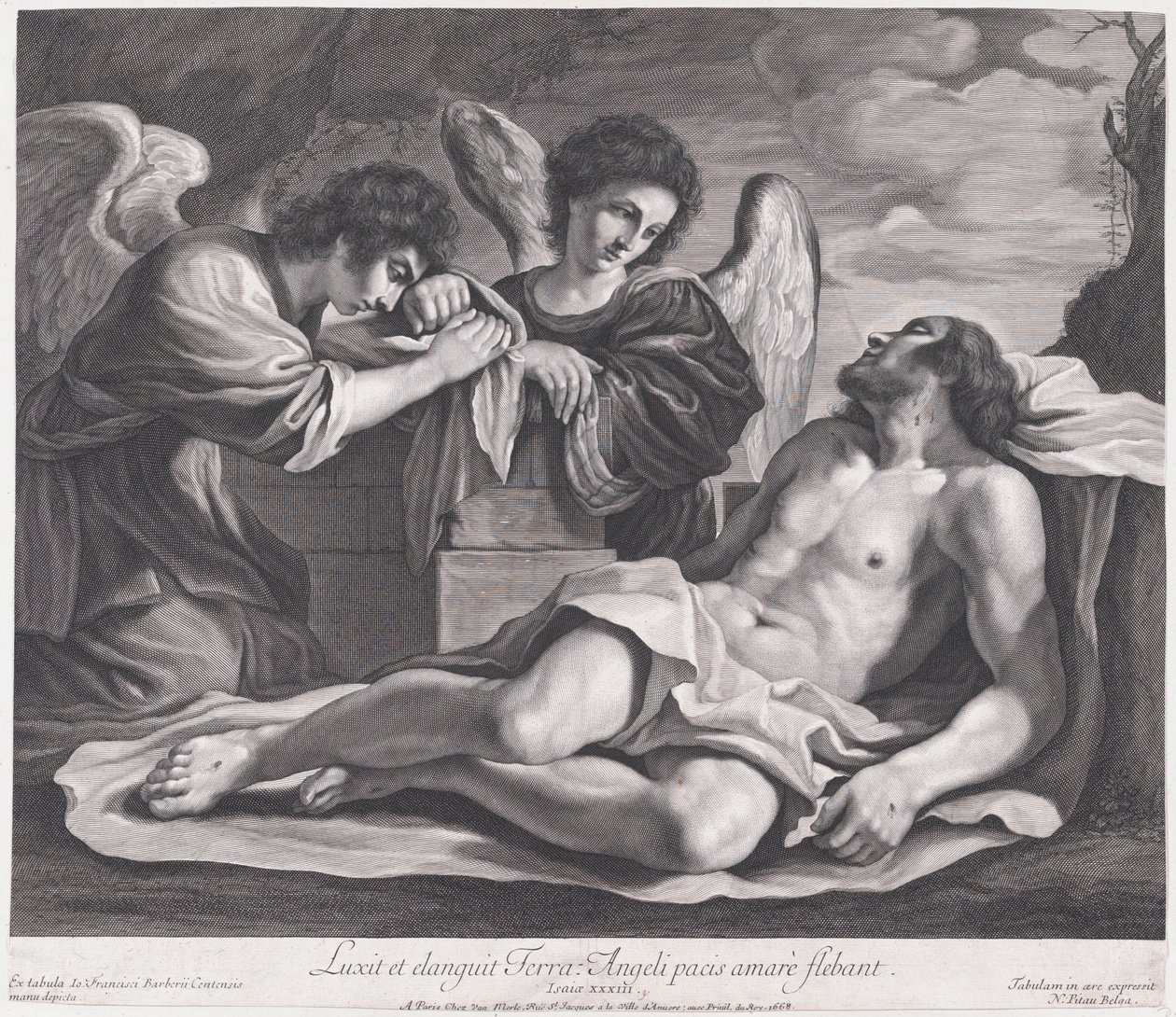 Anjos lamentando o Cristo morto, c. 1690-1720., c. 1690-1720. de Nicolas Pitau