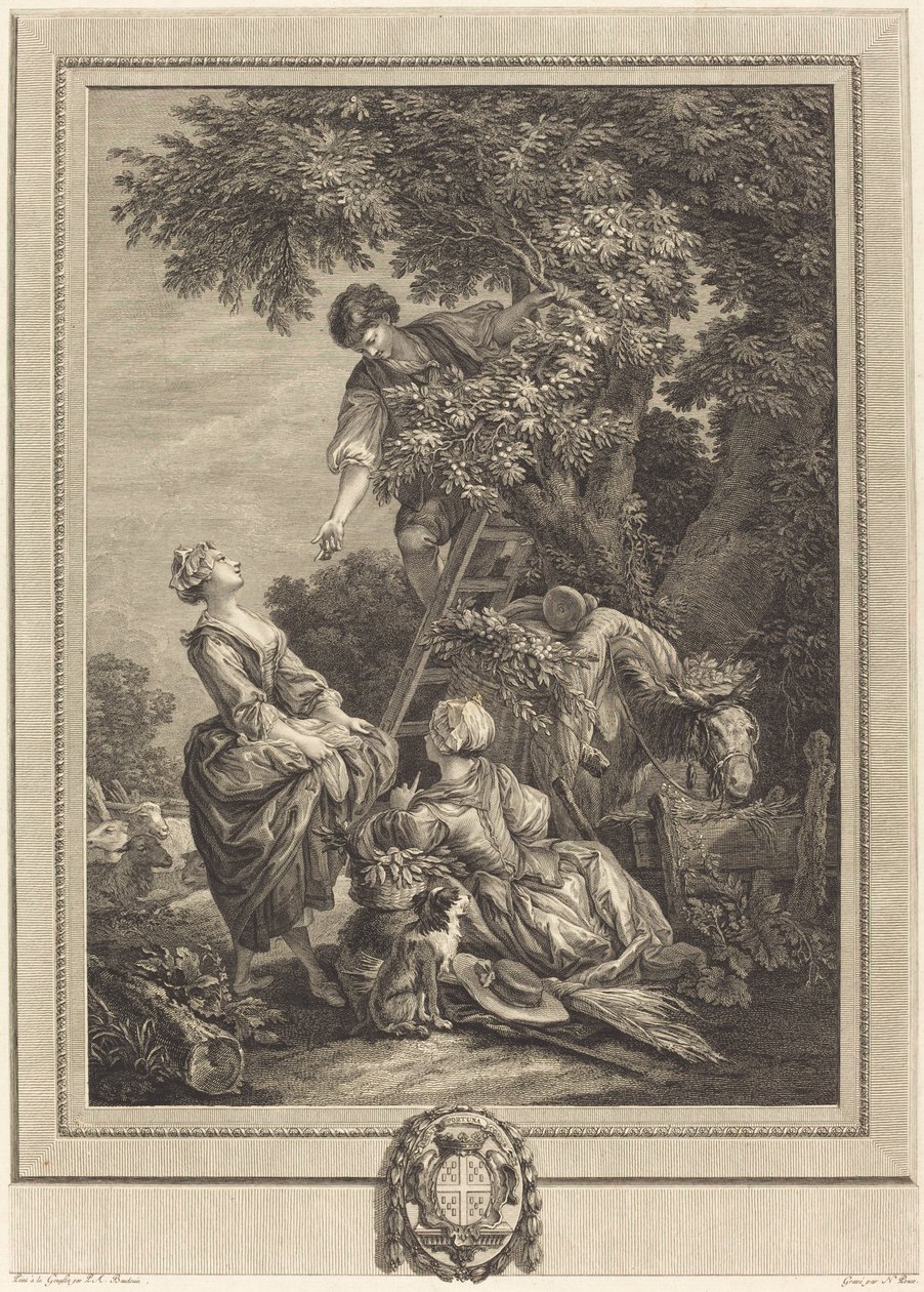 As cerejas de Nicolas Ponce after Pierre Antoine Baudouin