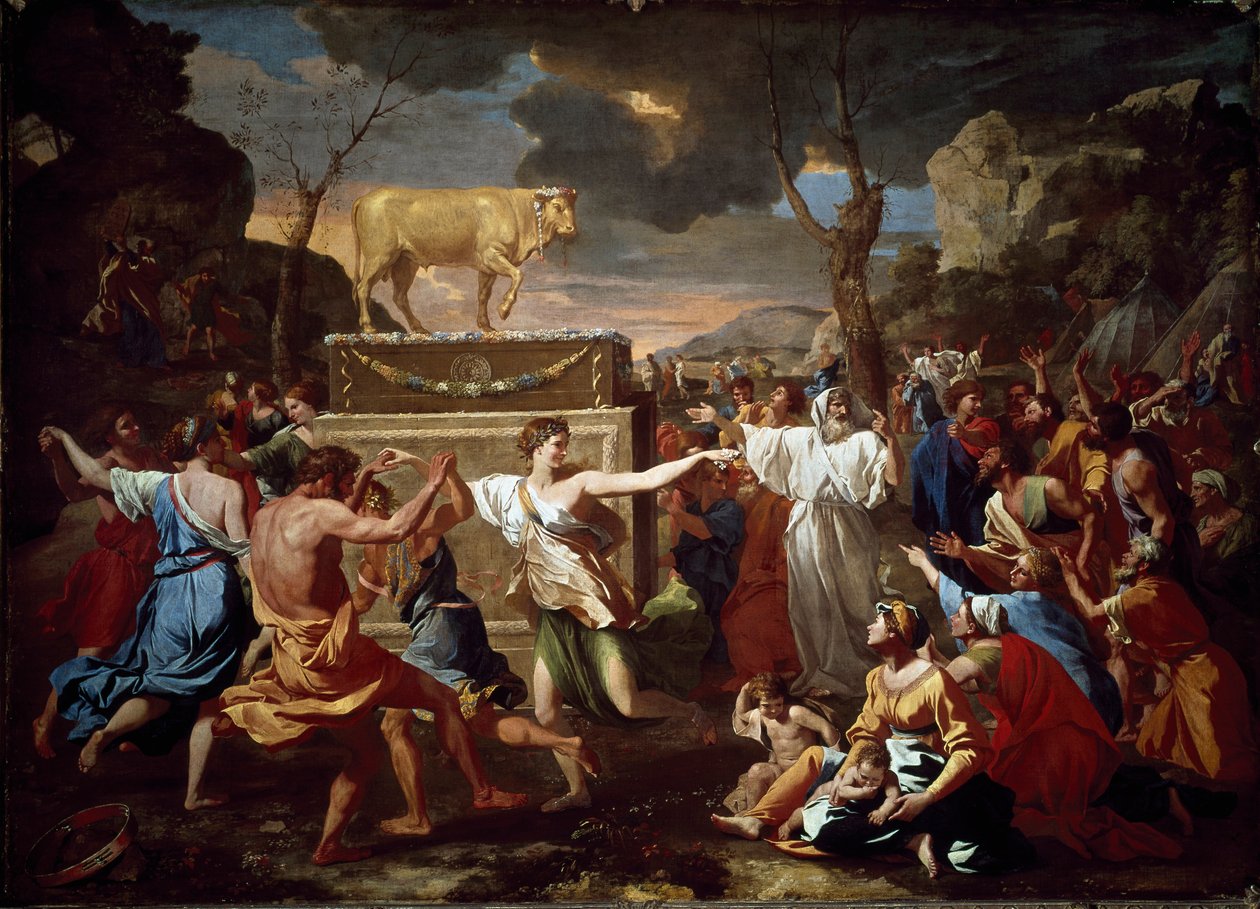 Adoração do Bezerro de Ouro de Nicolas Poussin