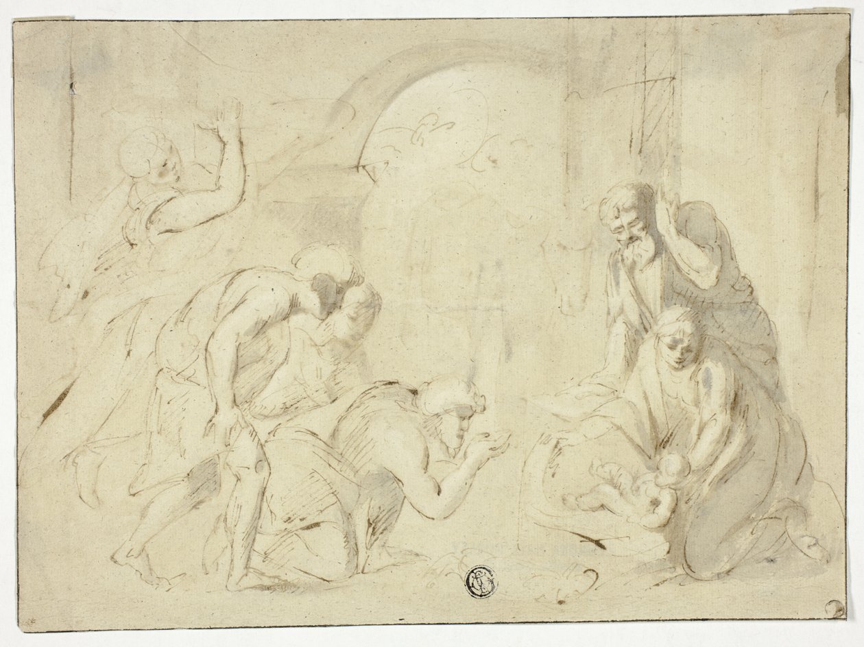 Adoração dos Pastores de Nicolas Poussin