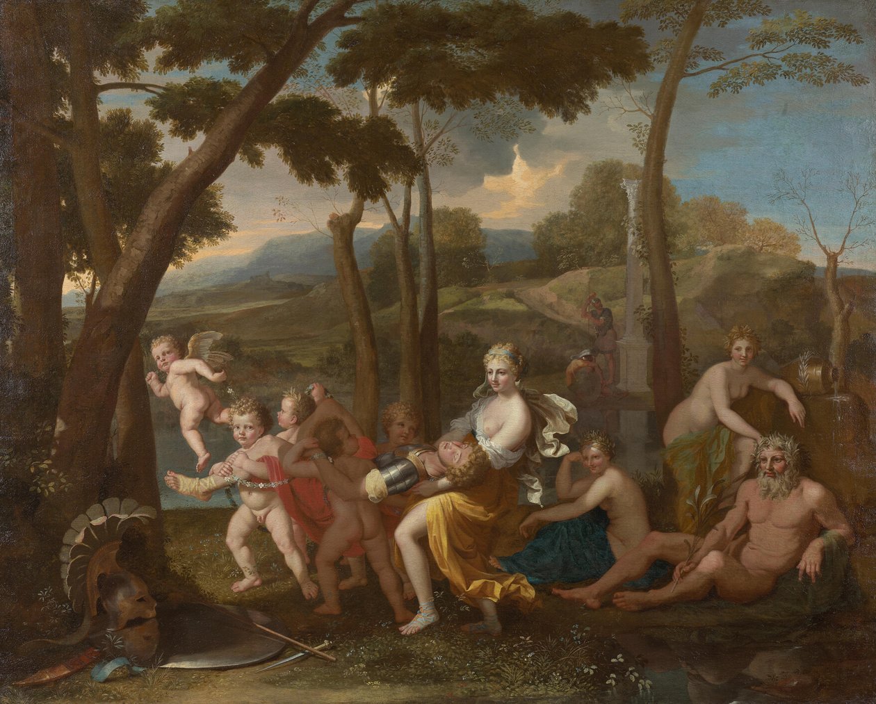 Armida rapta Rinaldo adormecido de Nicolas Poussin
