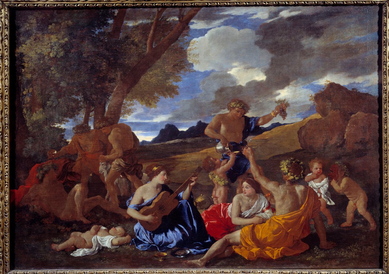 Bacanal ao guitarrista ou a grande pintura de Nicolas Poussin de Nicolas Poussin