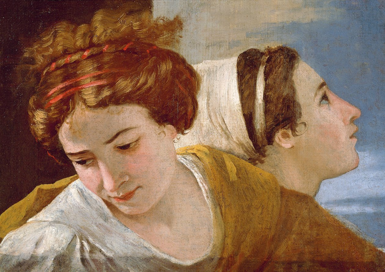 Detalhe de A Adoração do Bezerro de Ouro, antes de 1634 (óleo sobre tela) de Nicolas Poussin