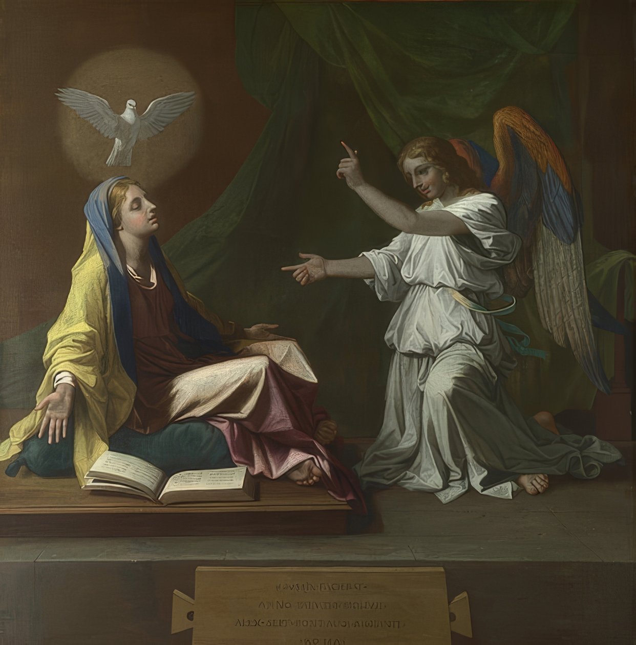 A Anunciação. 1657 de Nicolas Poussin