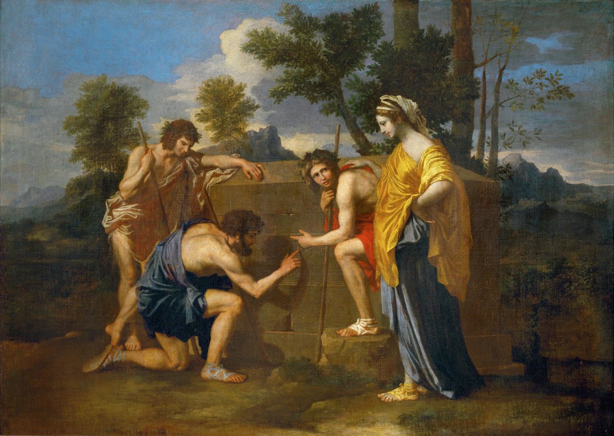 Pastores em Arcádia (Et em Arcádia ego) de Nicolas Poussin
