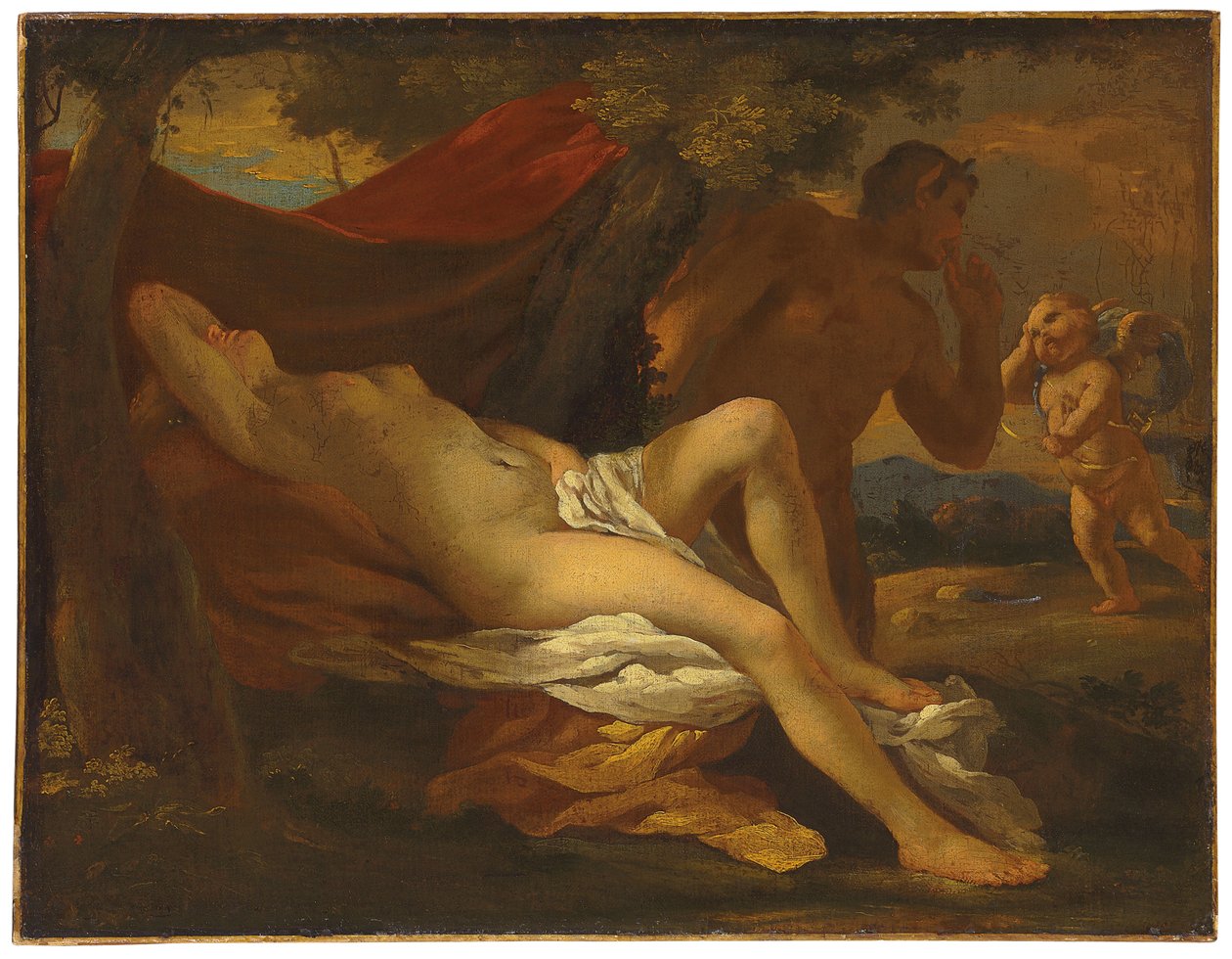 Júpiter e Antíope de Nicolas Poussin