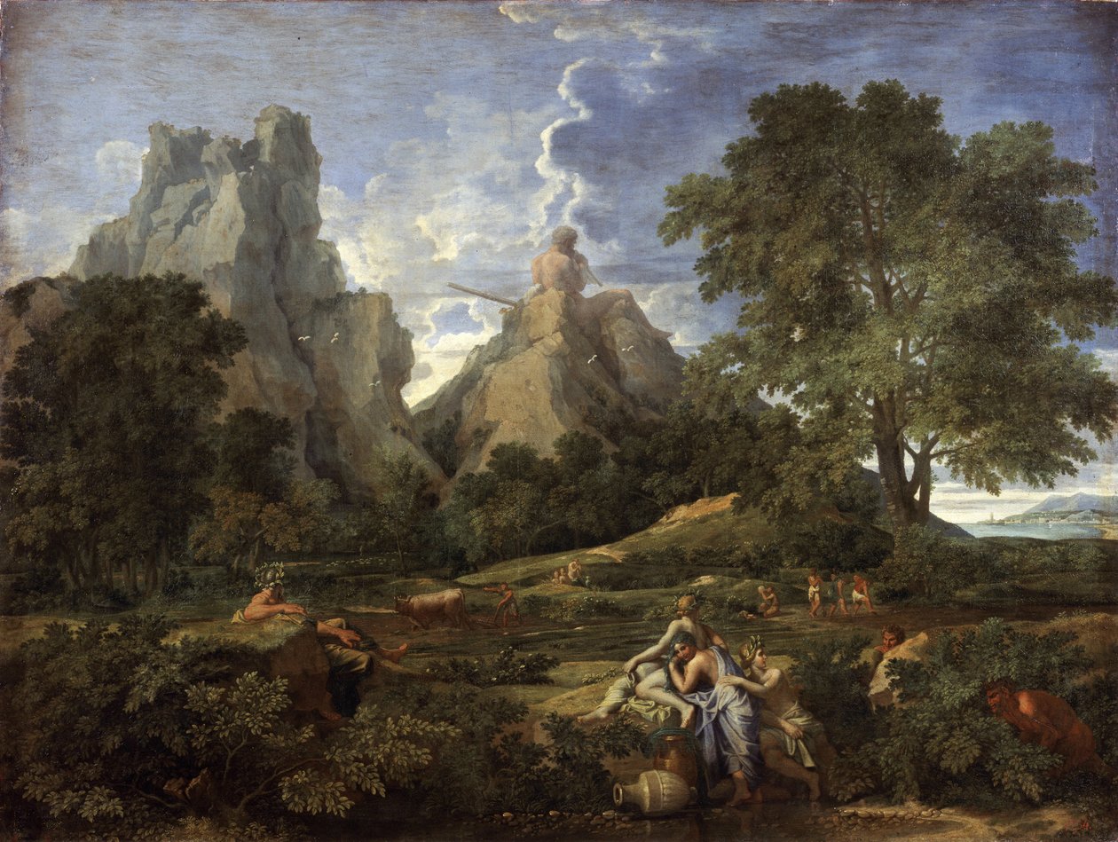 Paisagem com Polifemo, 1649 de Nicolas Poussin
