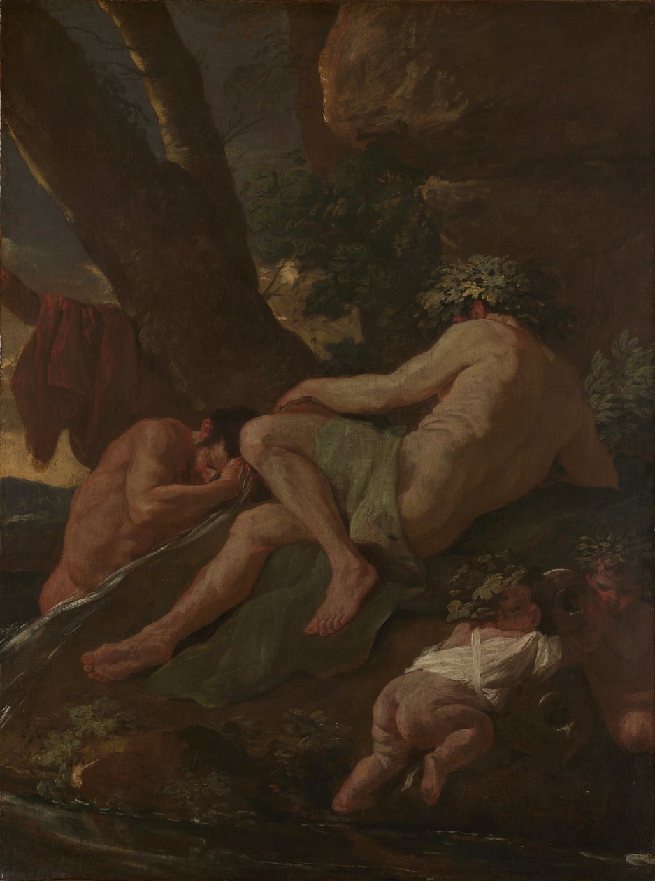 Midas Lavando na Fonte do Pactolus, c.1627 (óleo sobre tela) de Nicolas Poussin