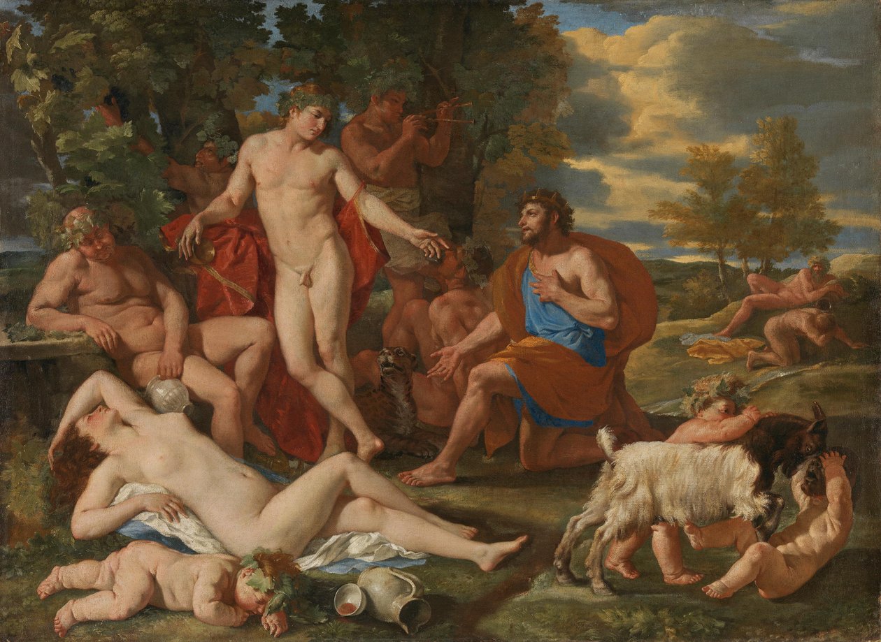 Midas e Baco de Nicolas Poussin