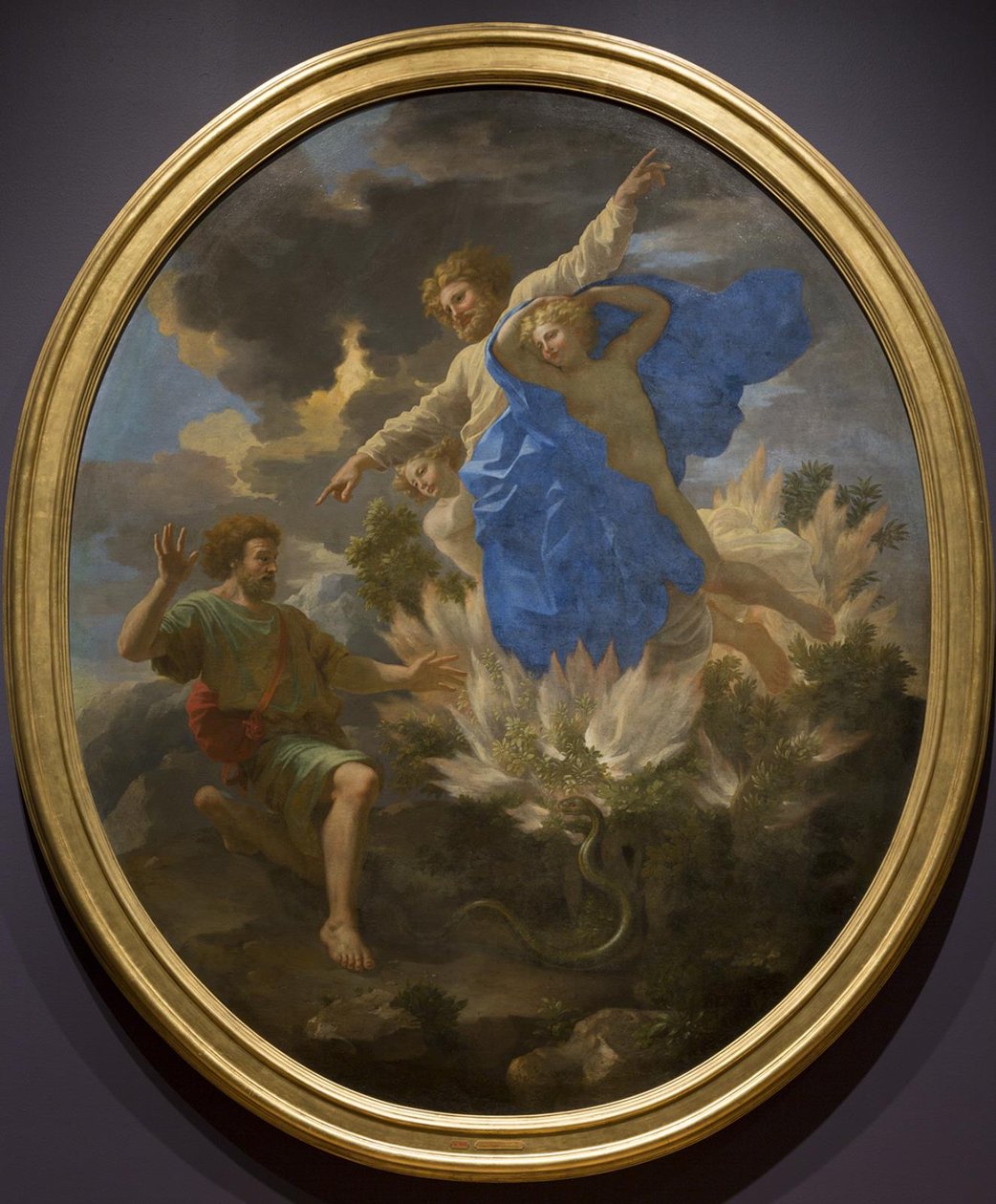 Moisés e a Sarça Ardente de Nicolas Poussin