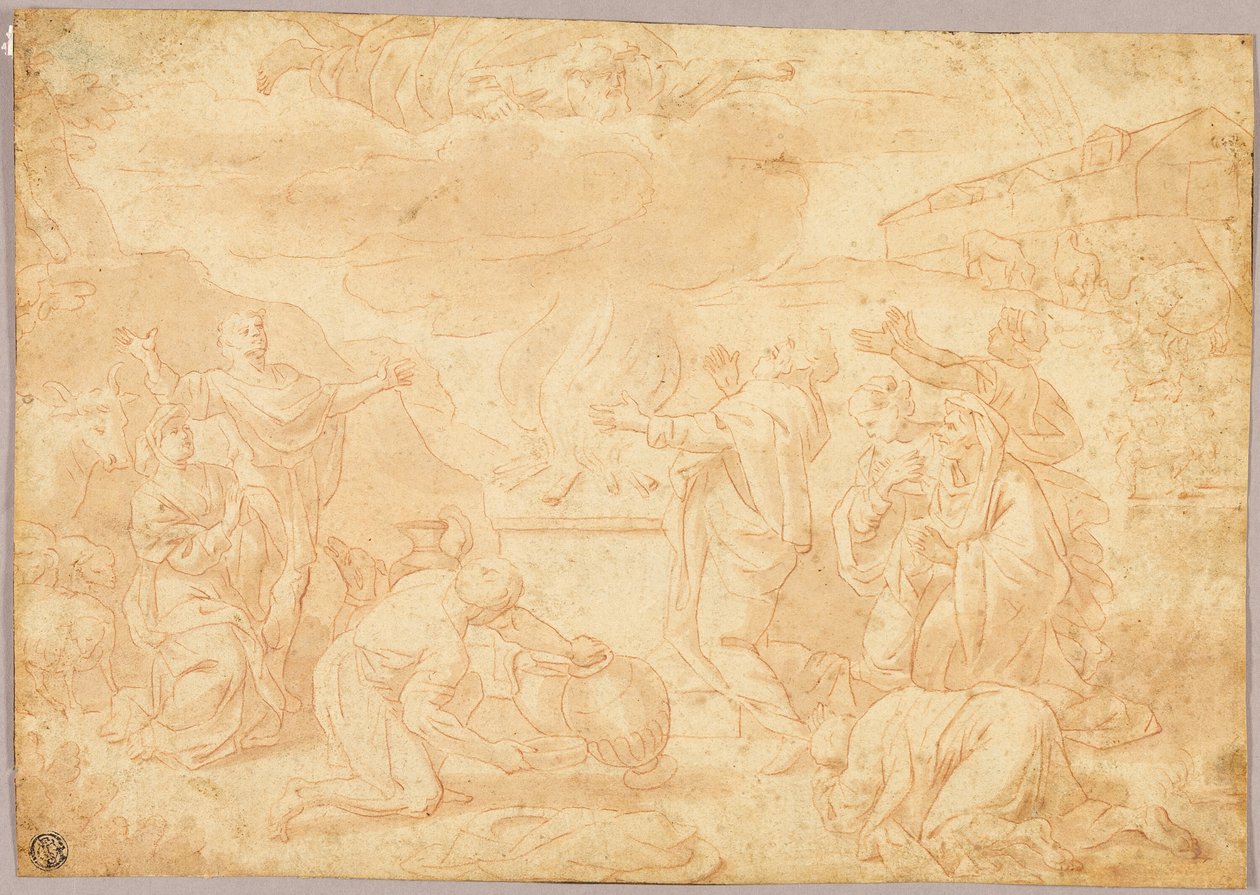 O sacrifício de Noé de Nicolas Poussin