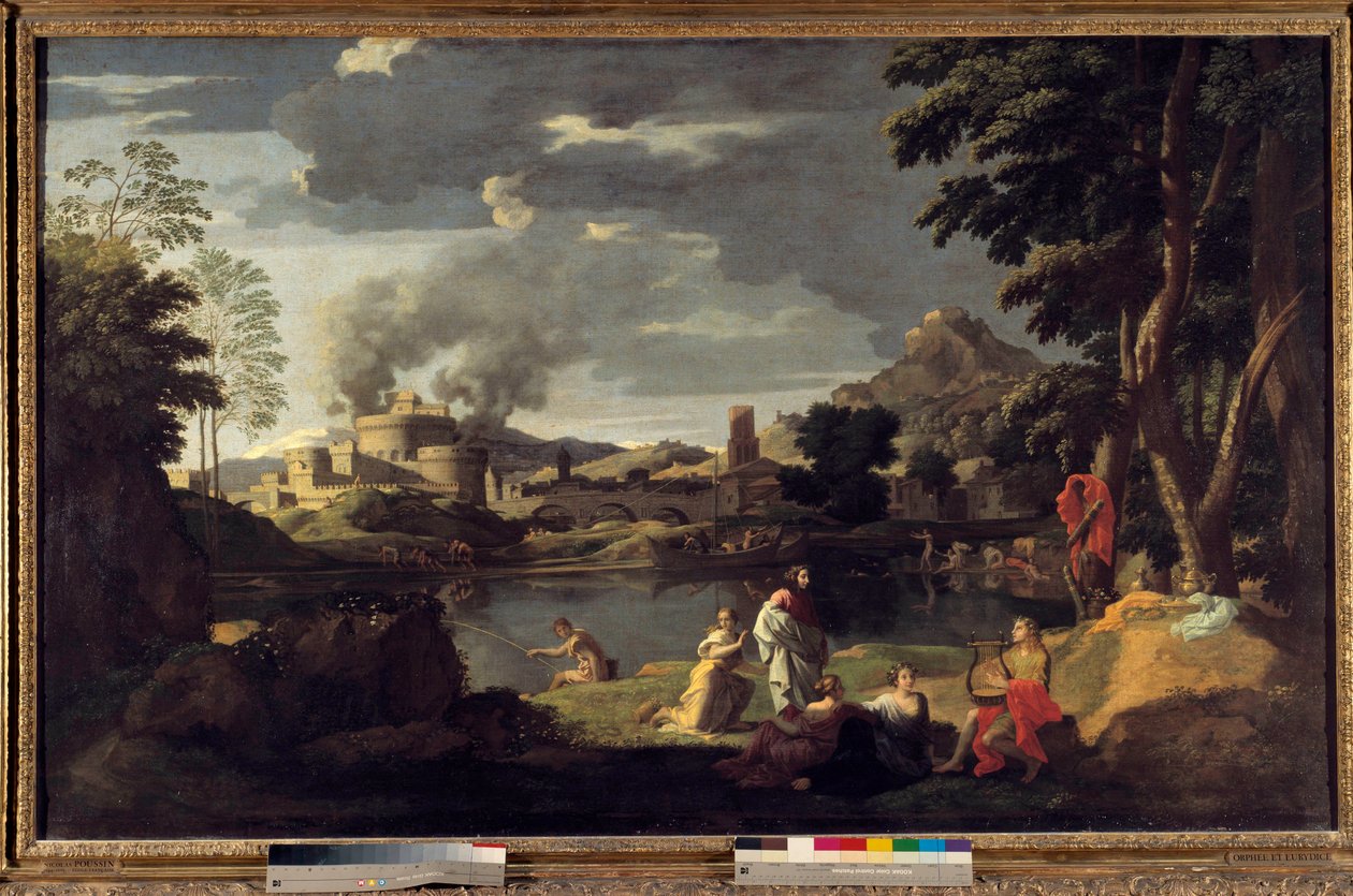 Pintura de Orphee e Eurydice por Nicolas Poussin de Nicolas Poussin