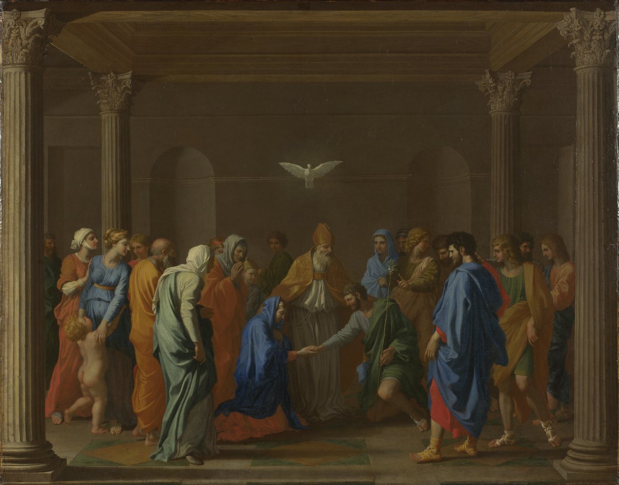 Sete sacramentos: casamento, ca 1637-1640 de Nicolas Poussin