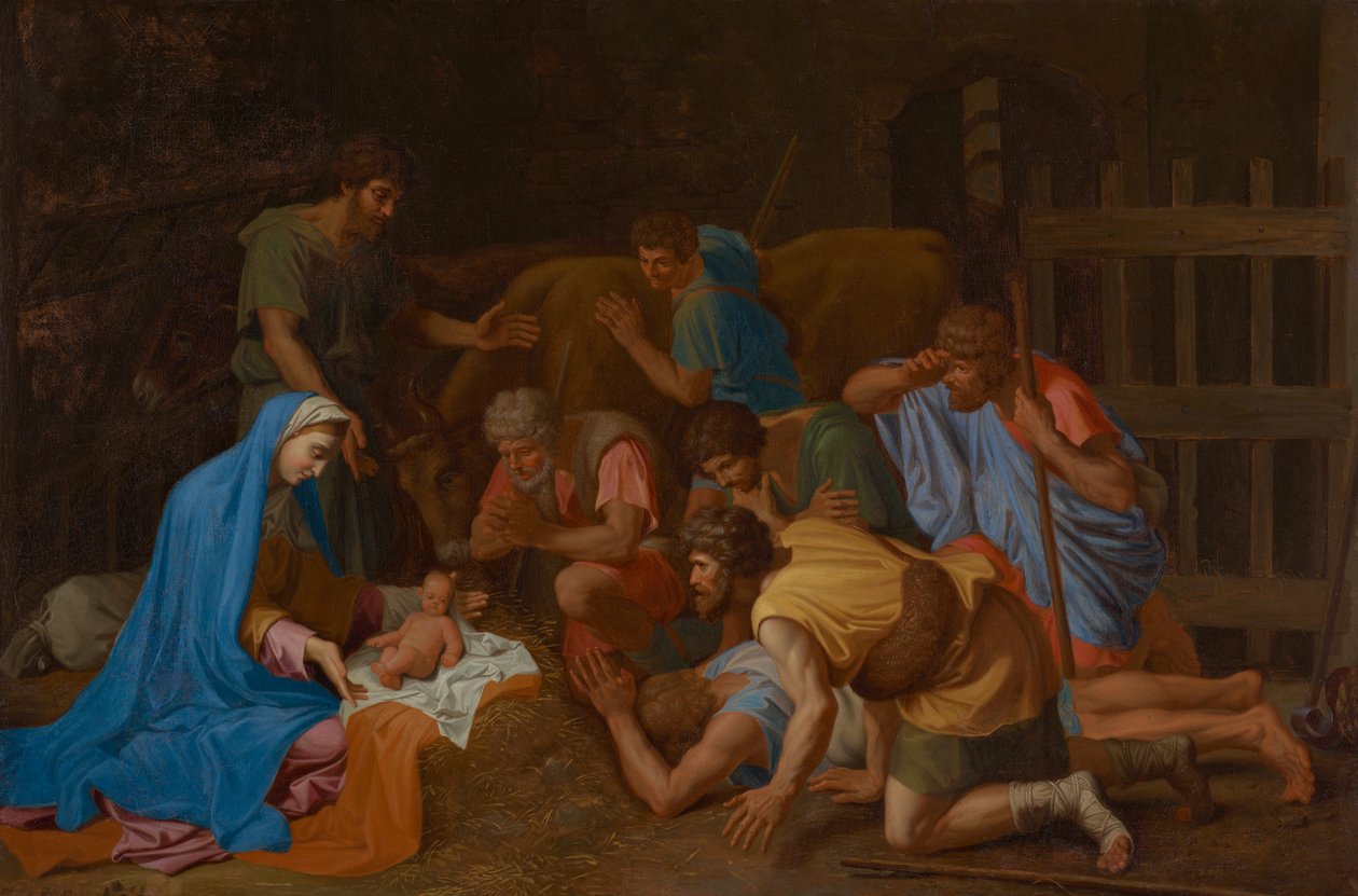 A Adoração dos Pastores de Nicolas Poussin