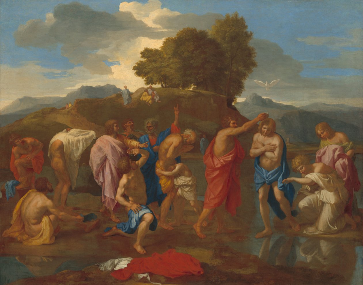 O Batismo de Cristo, 16411642. de Nicolas Poussin