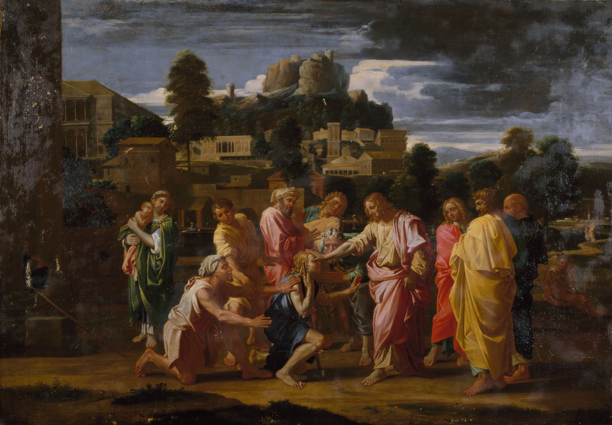Os cegos de Jericó 1650-1700. de Nicolas Poussin