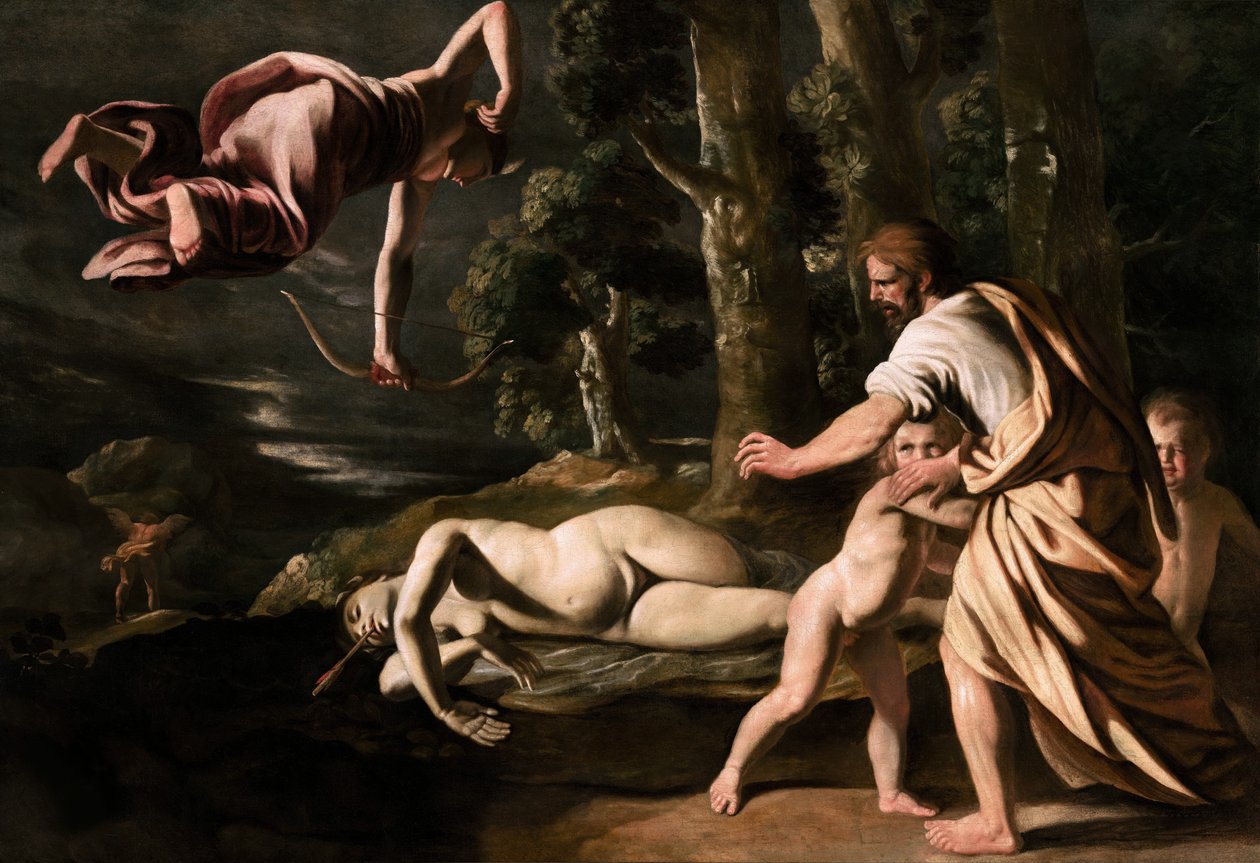A Morte de Chione, c. 1622. de Nicolas Poussin