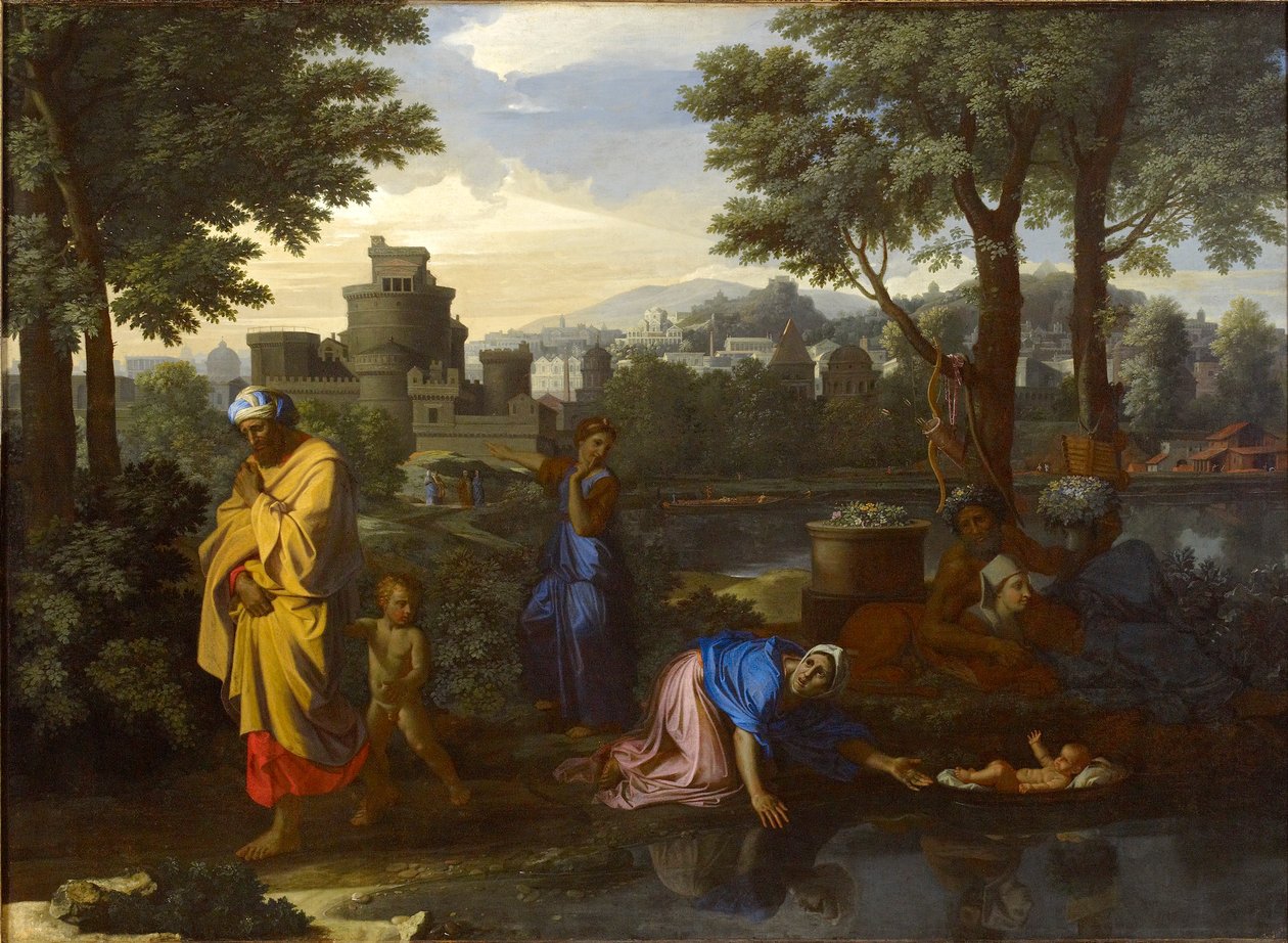 A Exposição de Moisés, 1654 de Nicolas Poussin