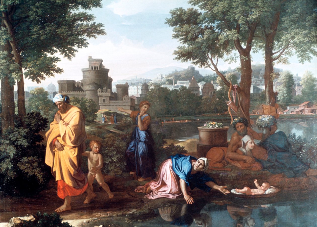 A Exposição de Moisés, 1654 de Nicolas Poussin