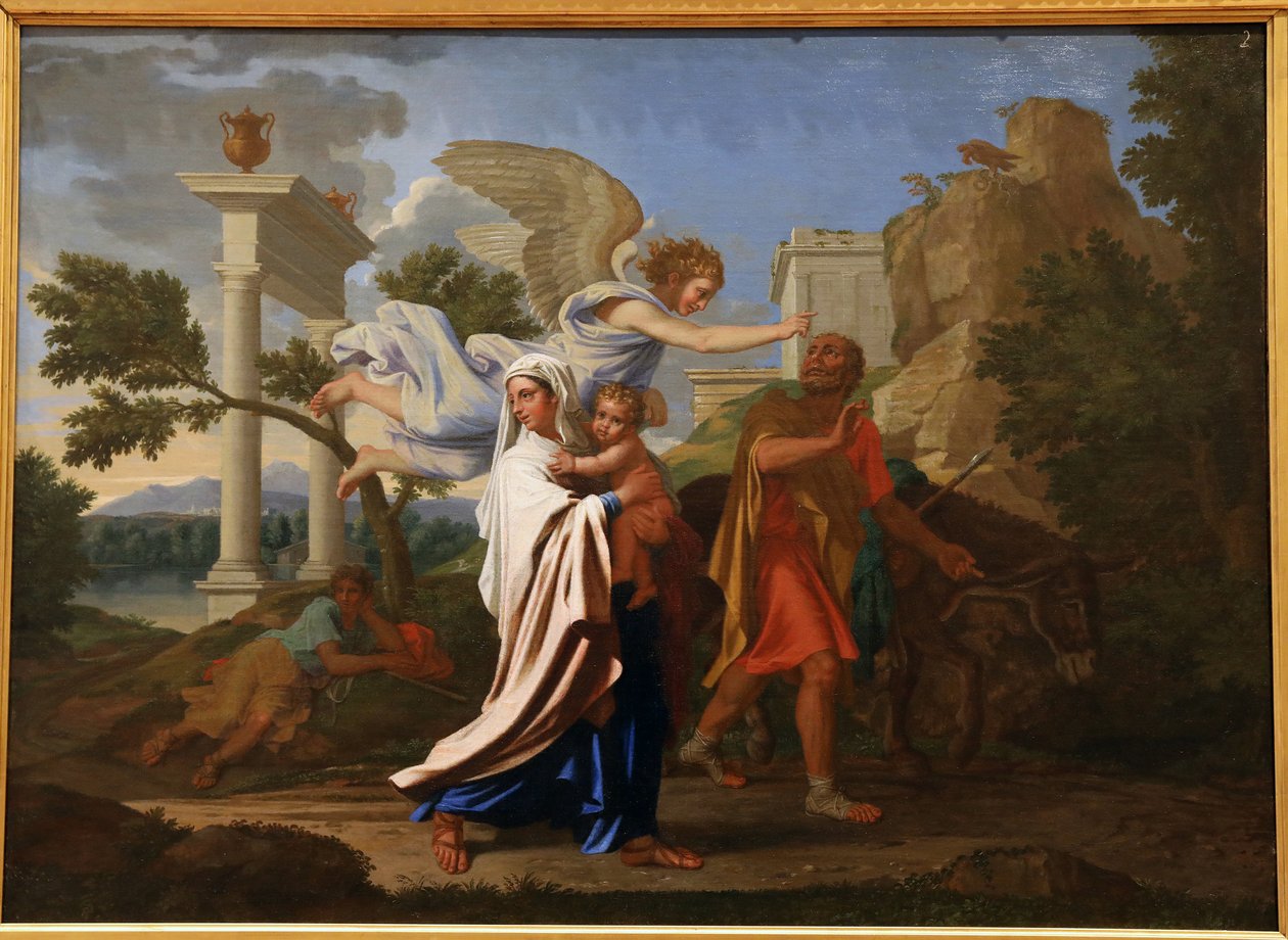 A fuga para o Egito, 1657 de Nicolas Poussin
