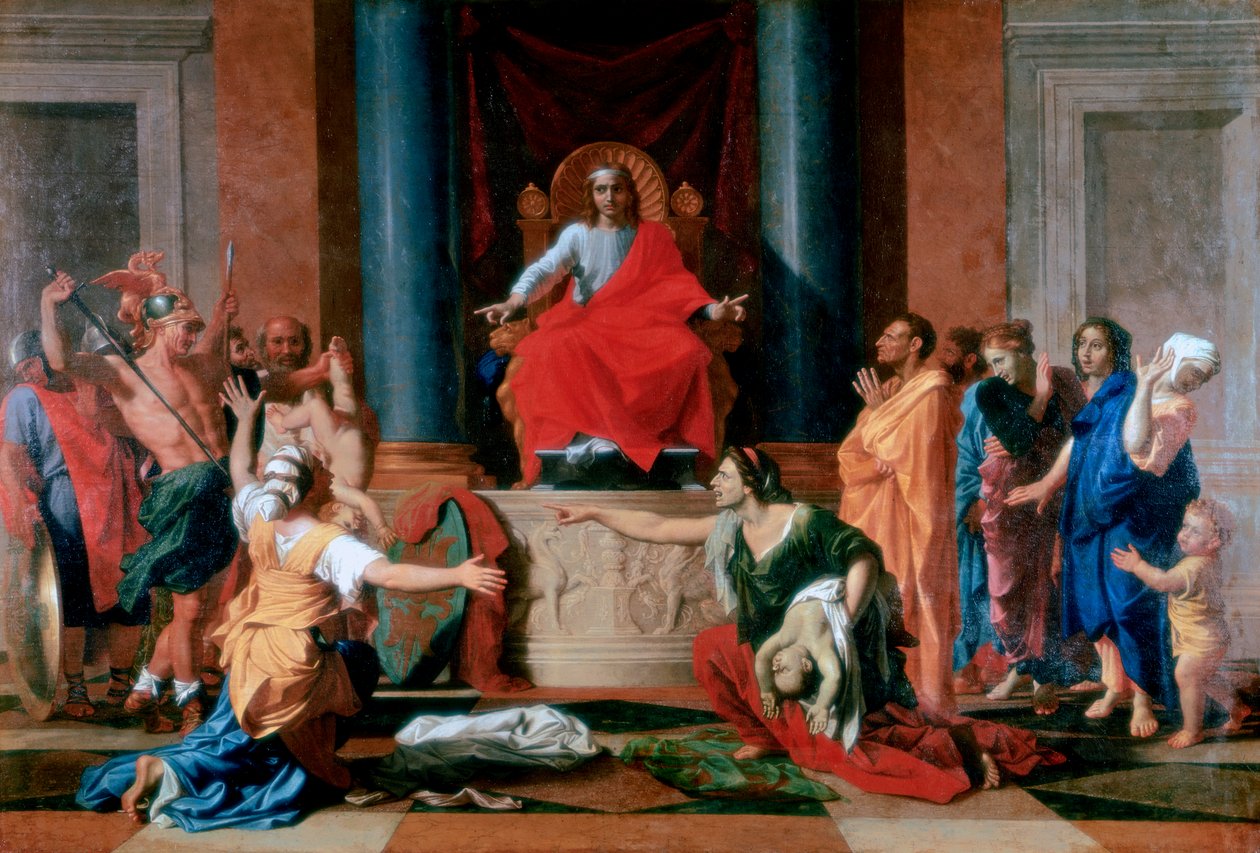 O Julgamento de Salomão, 1649 de Nicolas Poussin