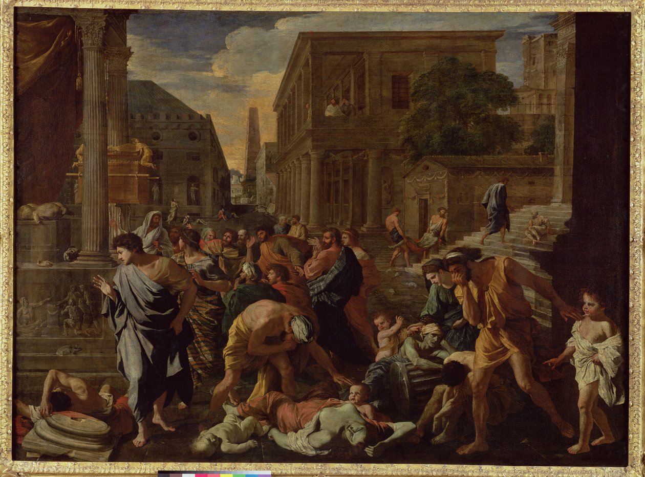 A praga de Ashdod, ou os filisteus atingidos pela peste, 1630-31 de Nicolas Poussin