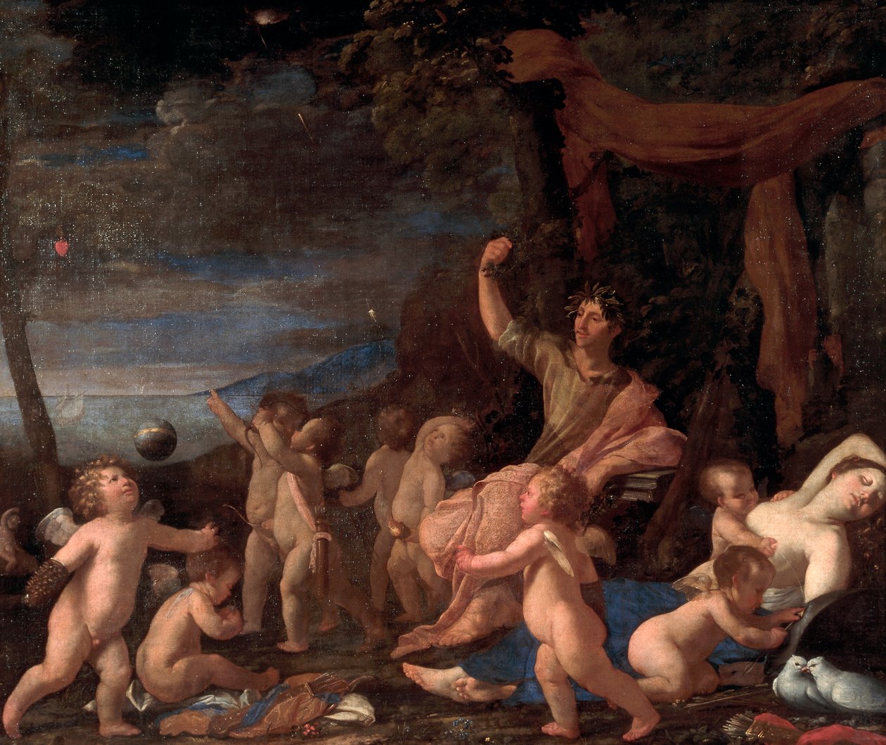 O Triunfo de Ovídio (óleo sobre tela) de Nicolas Poussin