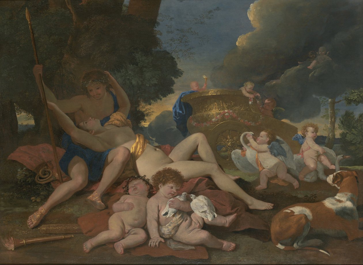 Vênus e Adônis de Nicolas Poussin