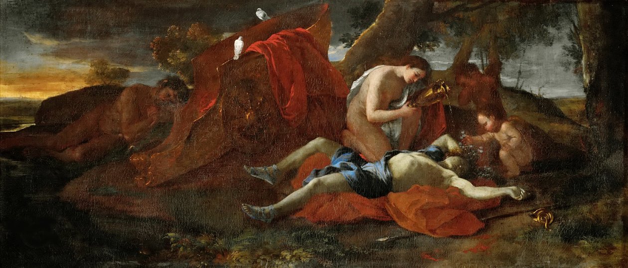 Vênus chora Adonis, 1626. de Nicolas Poussin