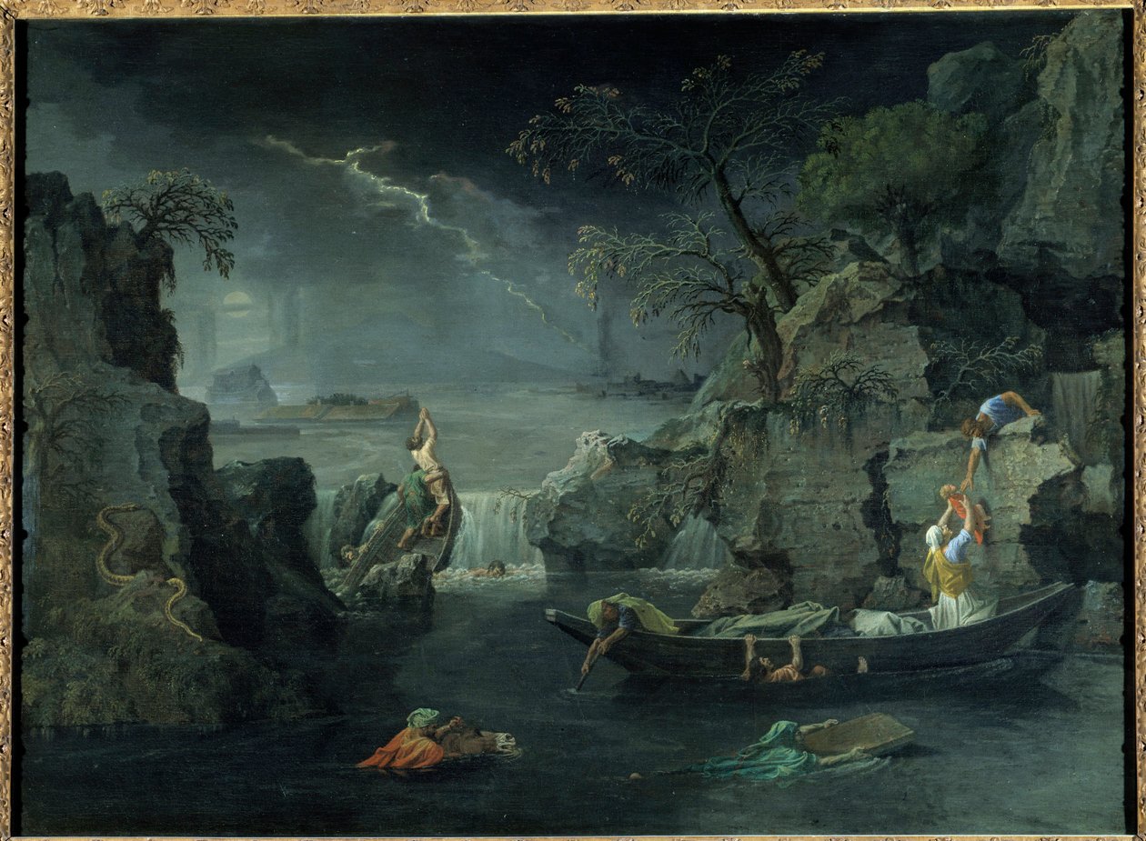 Inverno ou dilúvio. Pintura de Nicolas Poussin (1594-1665), cerca de 1660-1664. Óleo sobre tela. Dim: 1,18 x 1,60m. de Nicolas Poussin