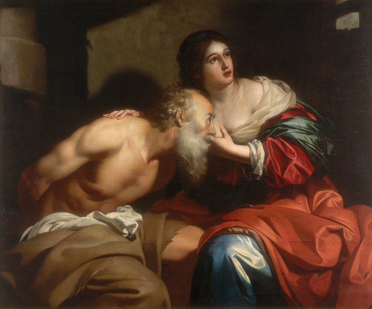 Caridade romana, obra de Nicolas Regnier, conservada na Galleria Estense em Modena de Nicolas Regnier