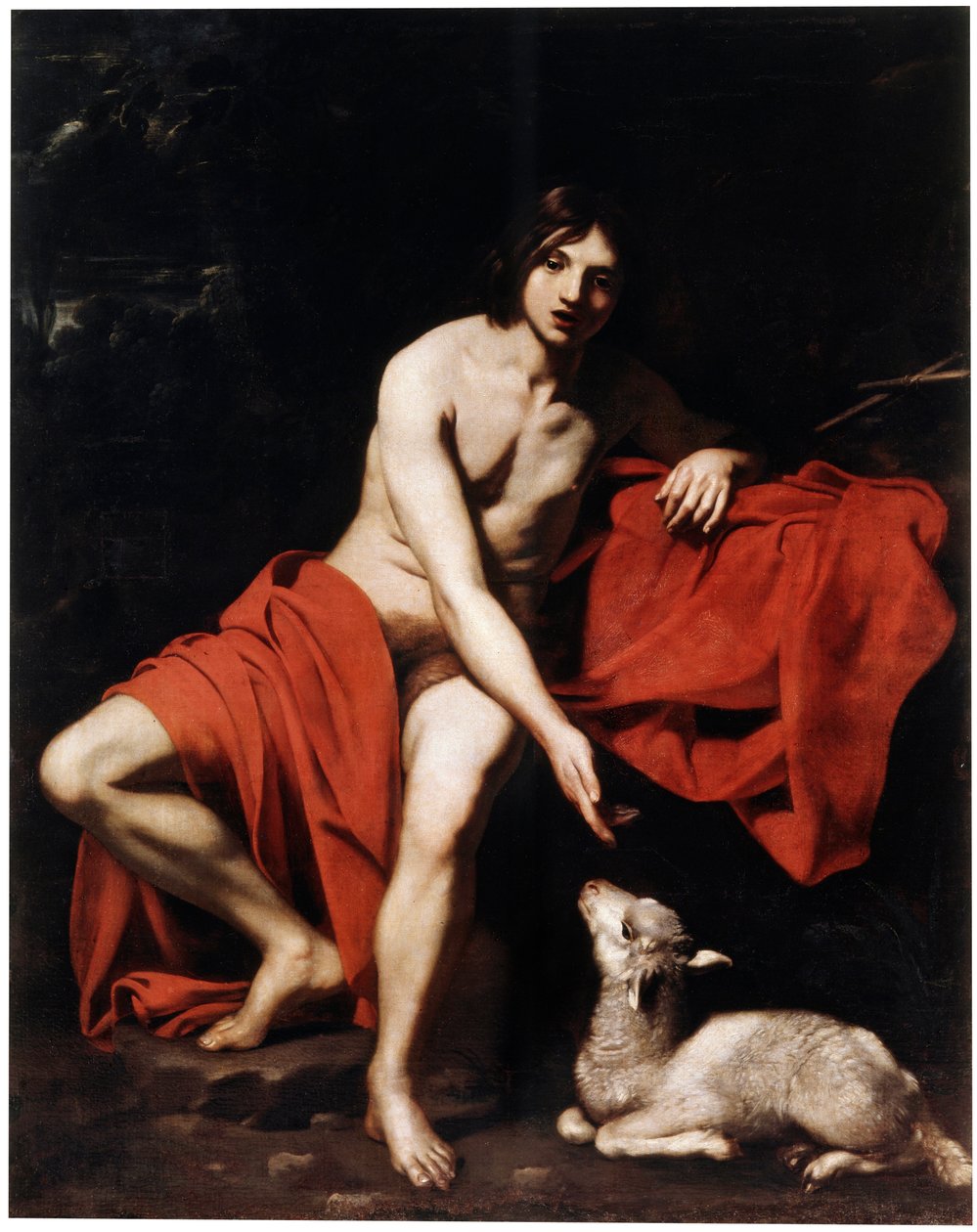 São João Batista no deserto, c1615-c1620 de Nicolas Regnier