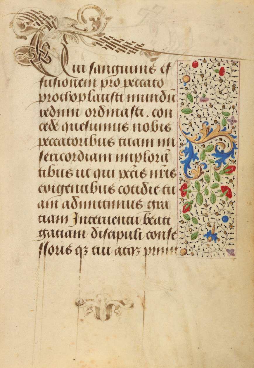 Página de texto decorada de Nicolas Spierinc