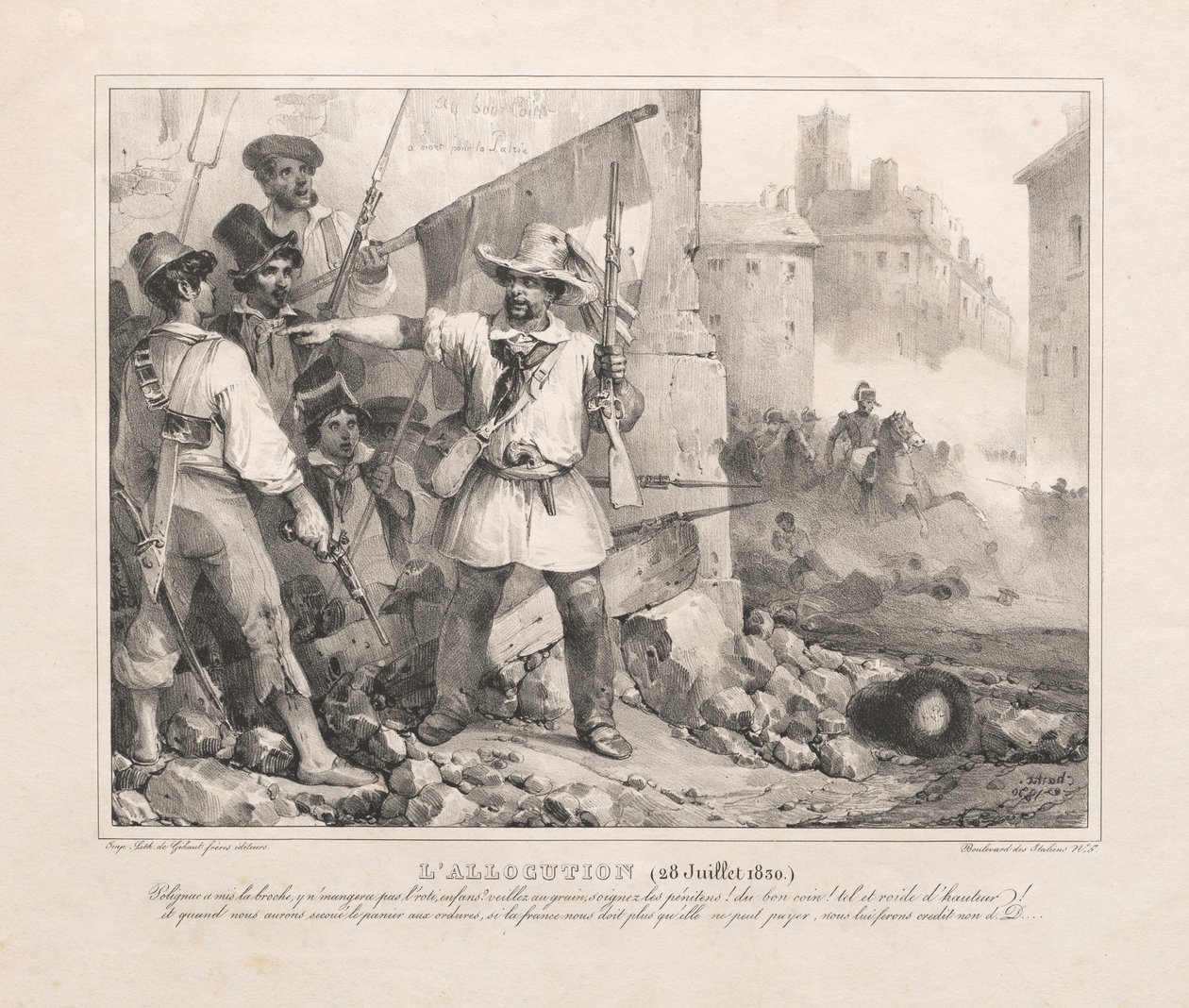 Endereço 28 de julho de 1830, 1830. de Nicolas Toussaint Charlet