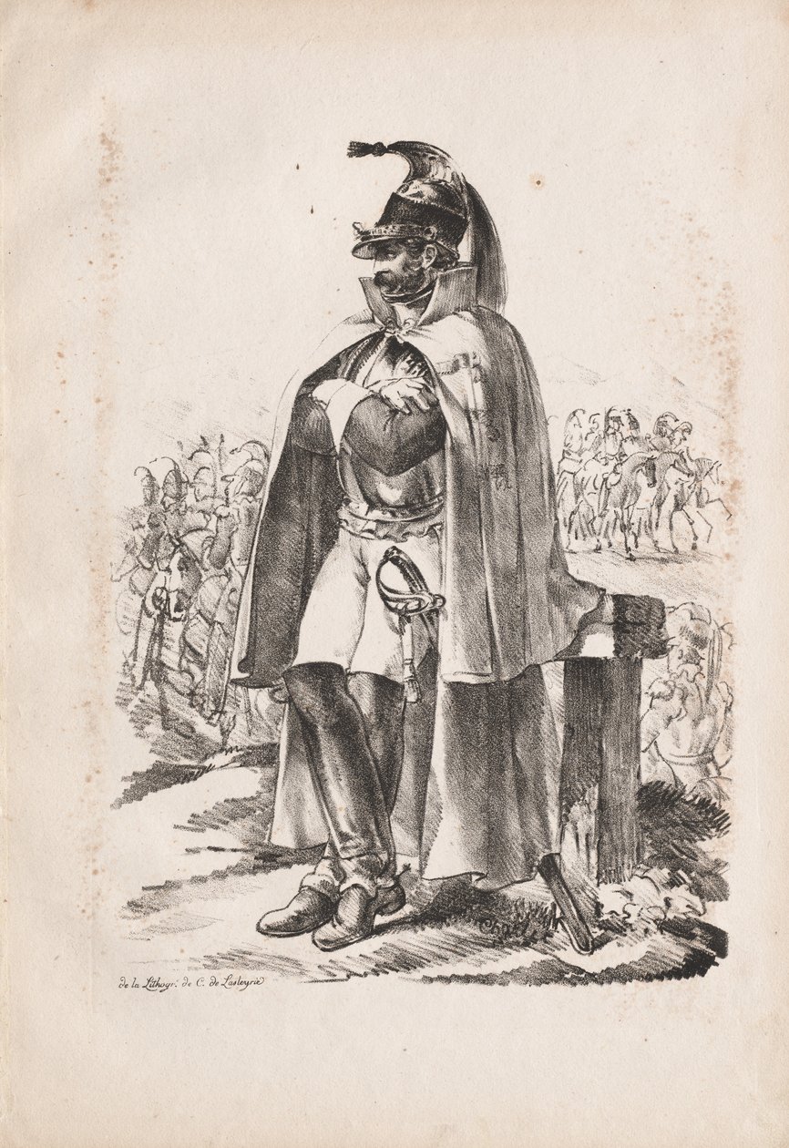 Trajes militares: Cavalry Man, 1814-1818. de Nicolas Toussaint Charlet