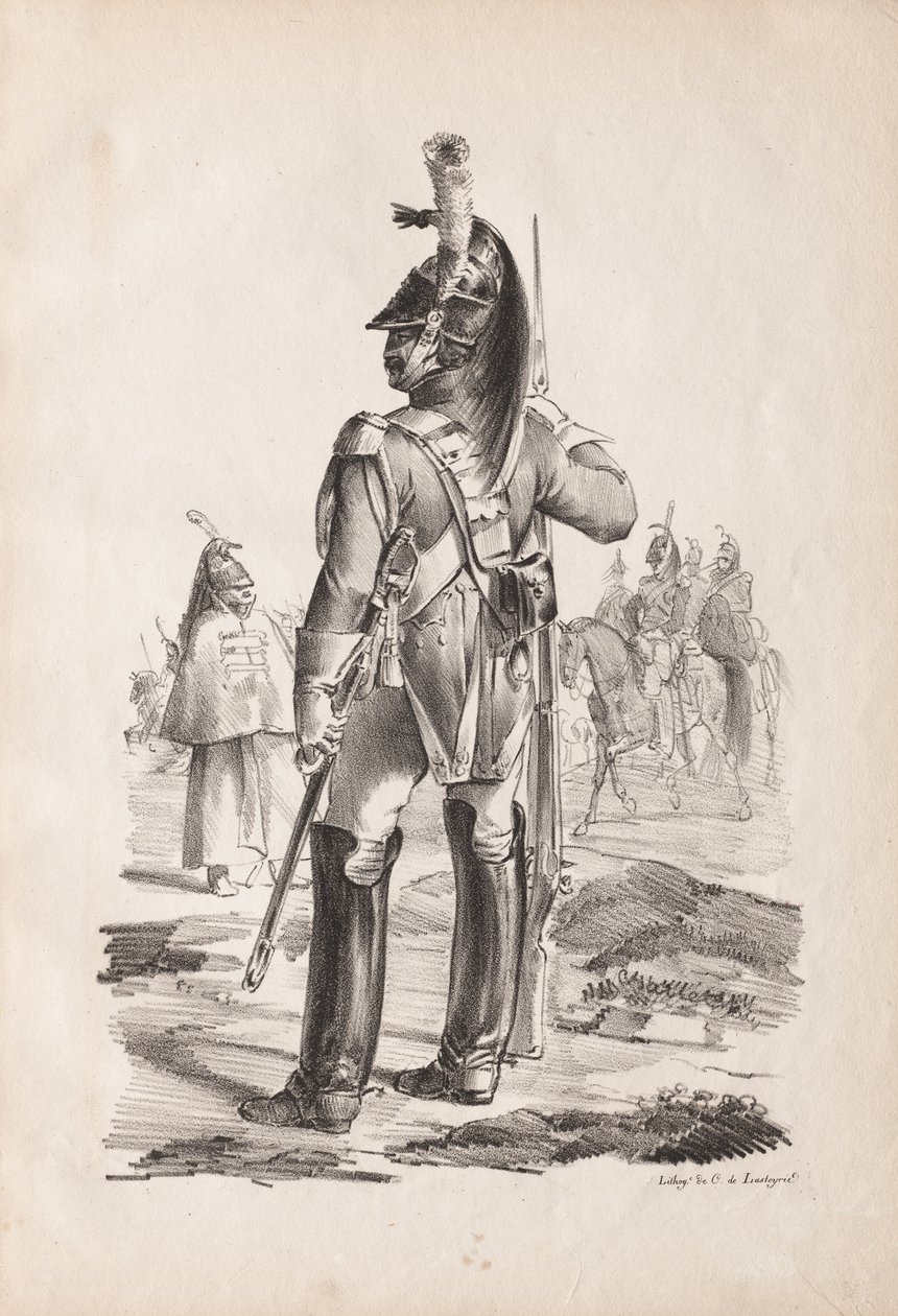 Trajes Militares: Granadeiro da Guarda Real de Nicolas Toussaint Charlet