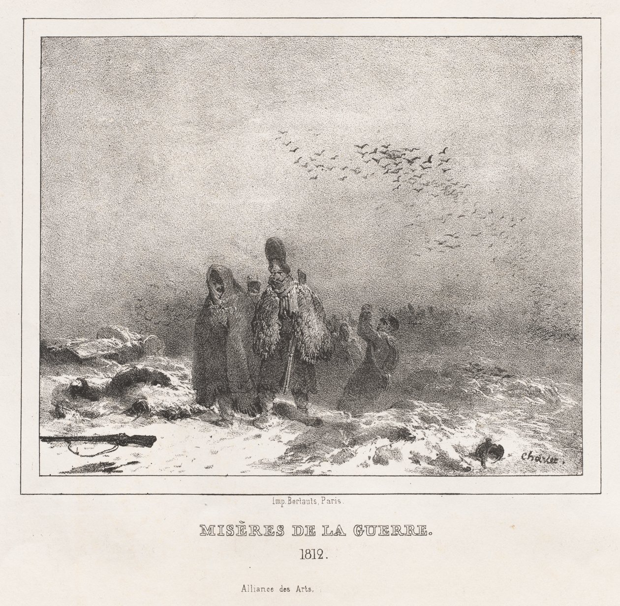 Alfabeto moral e filosófico para o uso de crianças pequenas e grandes: misérias da guerra (1812) de Nicolas Toussaint Charlet