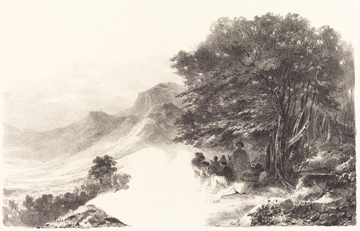 Paysans se reposant dans la Campagne (camponeses descansando no campo) de Nicolas Toussaint Charlet