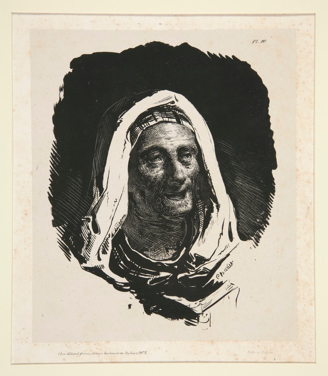 Cabeça de velha mulher de Nicolas Toussaint Charlet