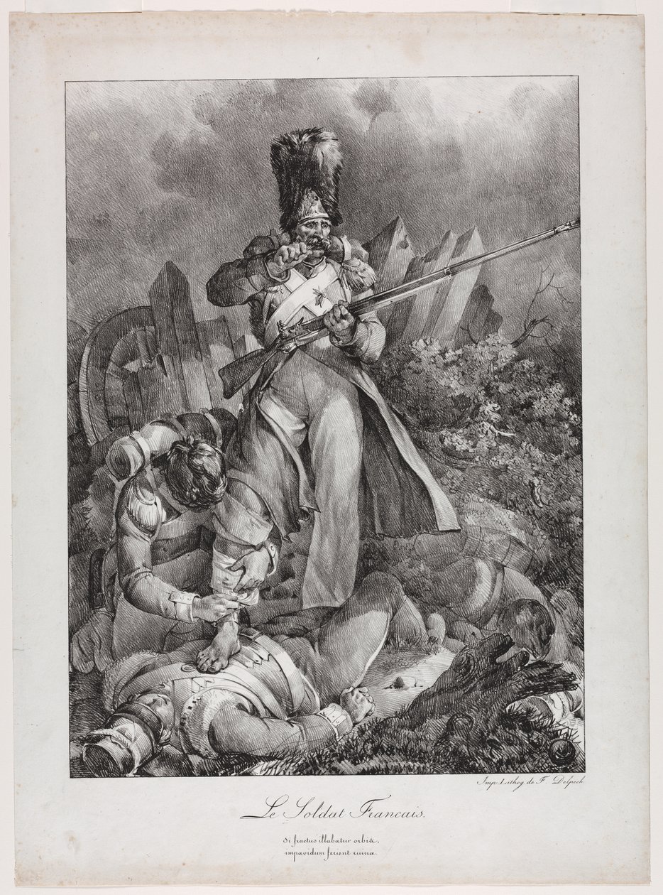 O soldado francês Le Soldat français, 1818. de Nicolas Toussaint Charlet
