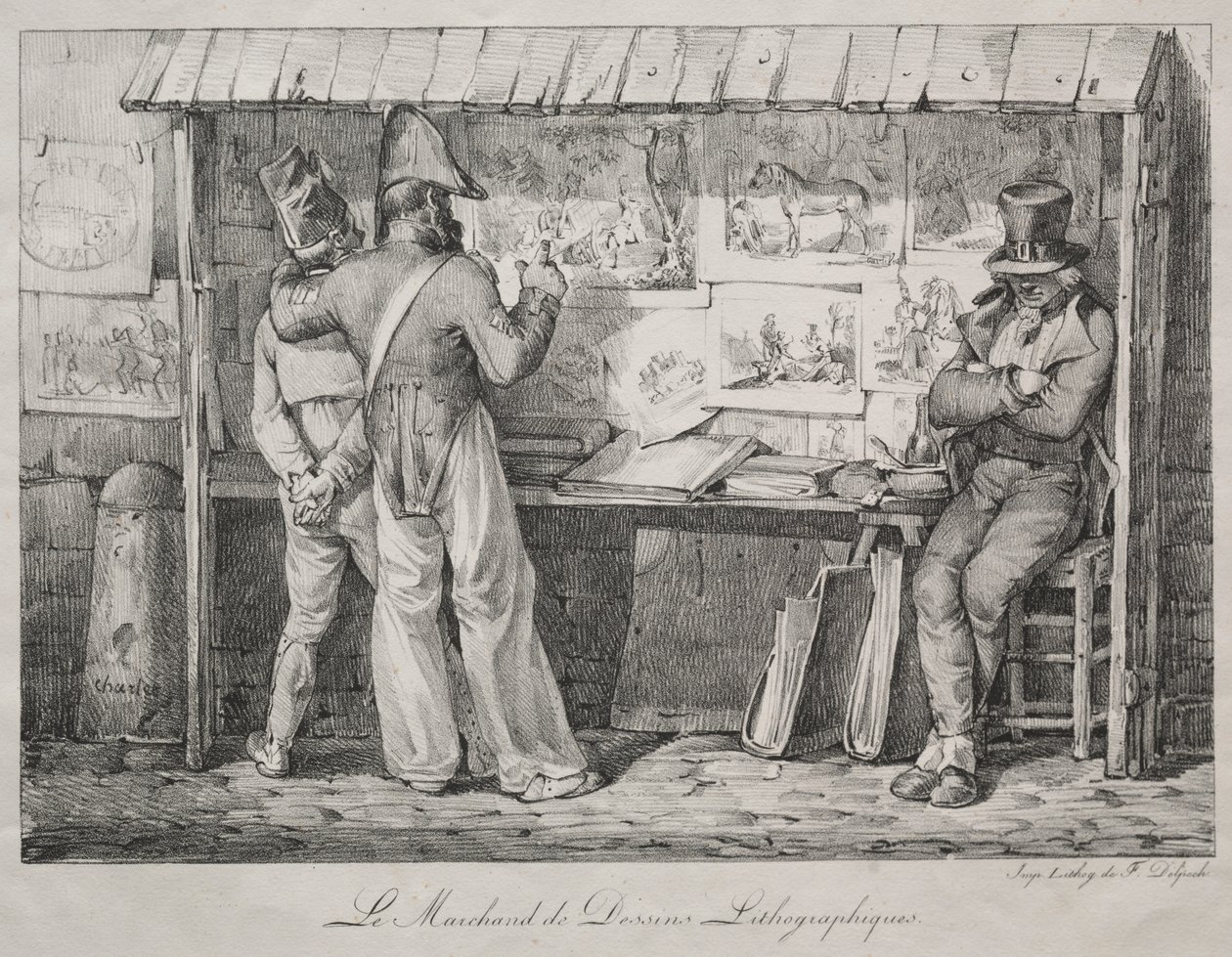 O negociante de litografia de Nicolas Toussaint Charlet