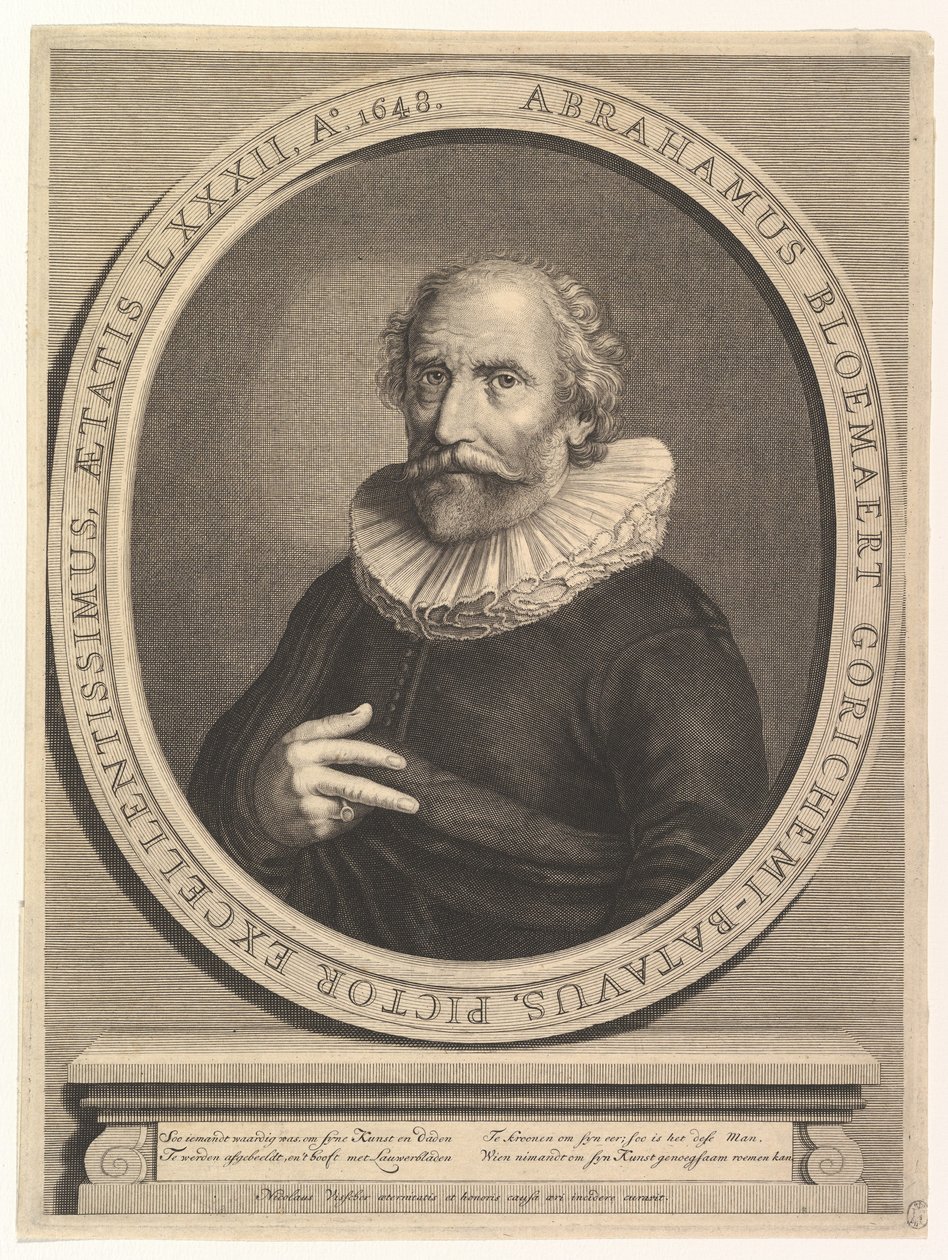 Retrato de Abraham Bloemaert, século XVII. de Nicolas Visscher