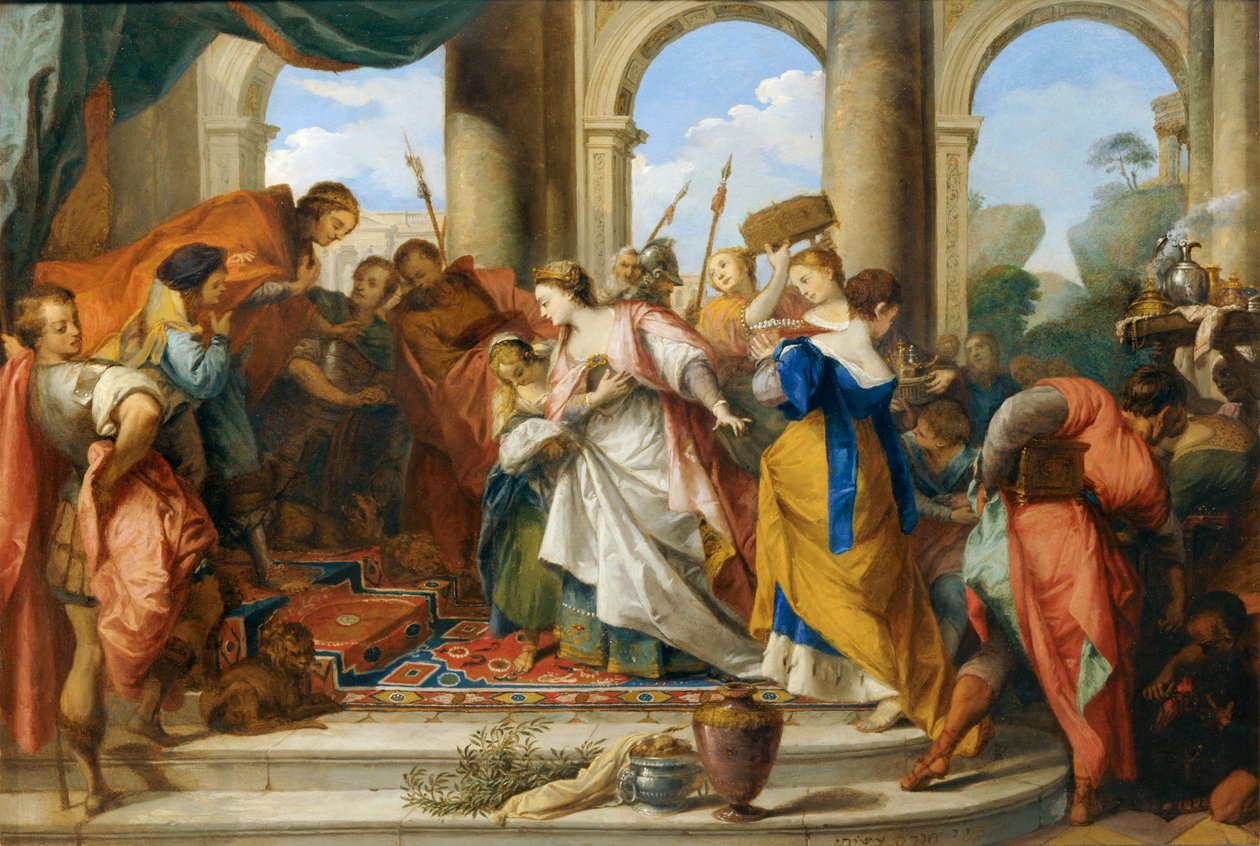 Salomão e a rainha de Sabá ... de Nicolas Vleughels