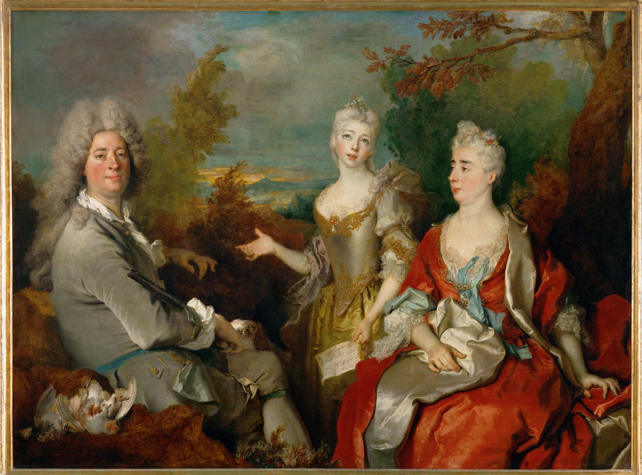 Retrato de família ... de Nicolas de (workshop) Largilliere