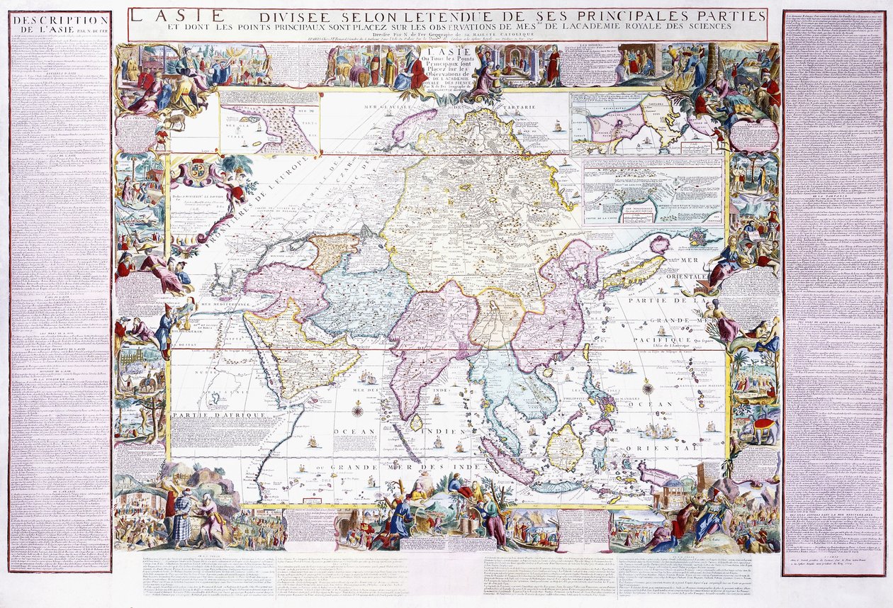 Mapa da Ásia, 1740 de Nicolas de Fer