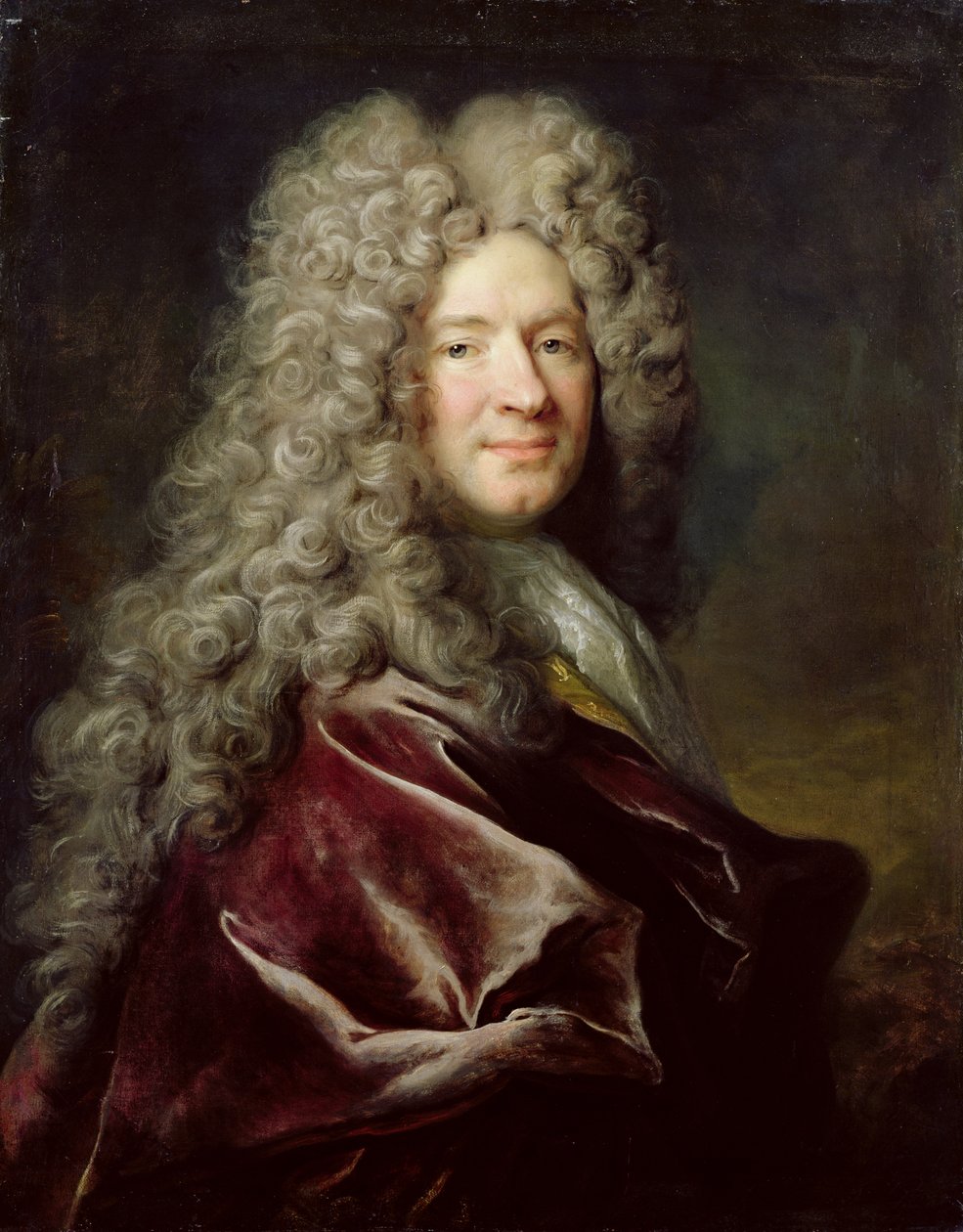 Retrato de um homem vestindo um manto violeta, c.1700 (óleo sobre tela) de Nicolas de Largillière