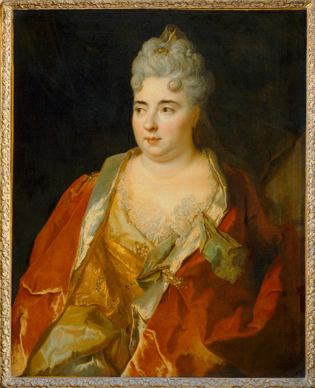 Retrato de uma senhora que se diz ser Marie-Anne Mancini, duquesa de Bouillon ... de Nicolas de Largillière