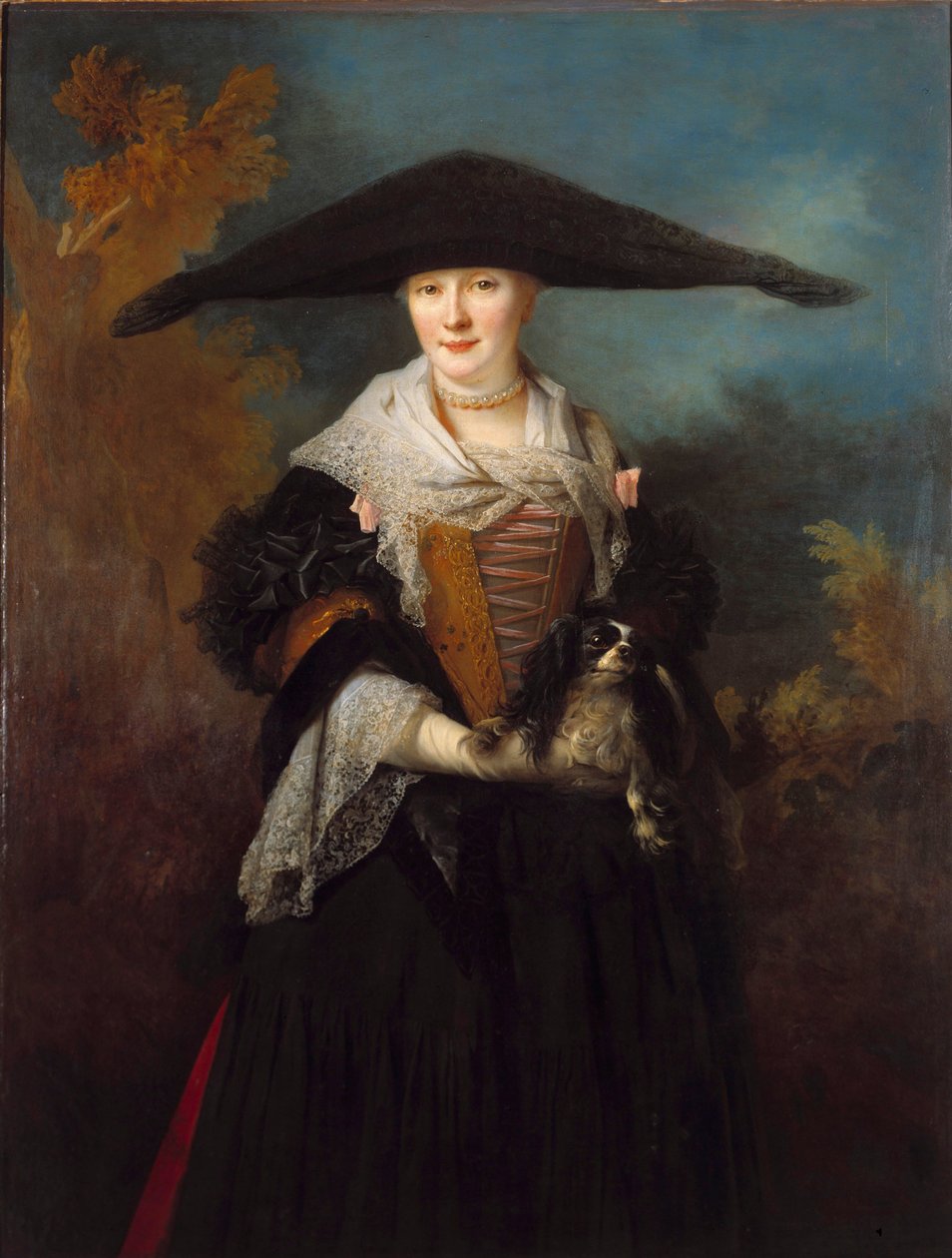 Retrato da bela pintura de Nicolas de Largilliere (1656-1746) 1703 Strasbourg, Musee des Beaux Arts. de Nicolas de Largillière